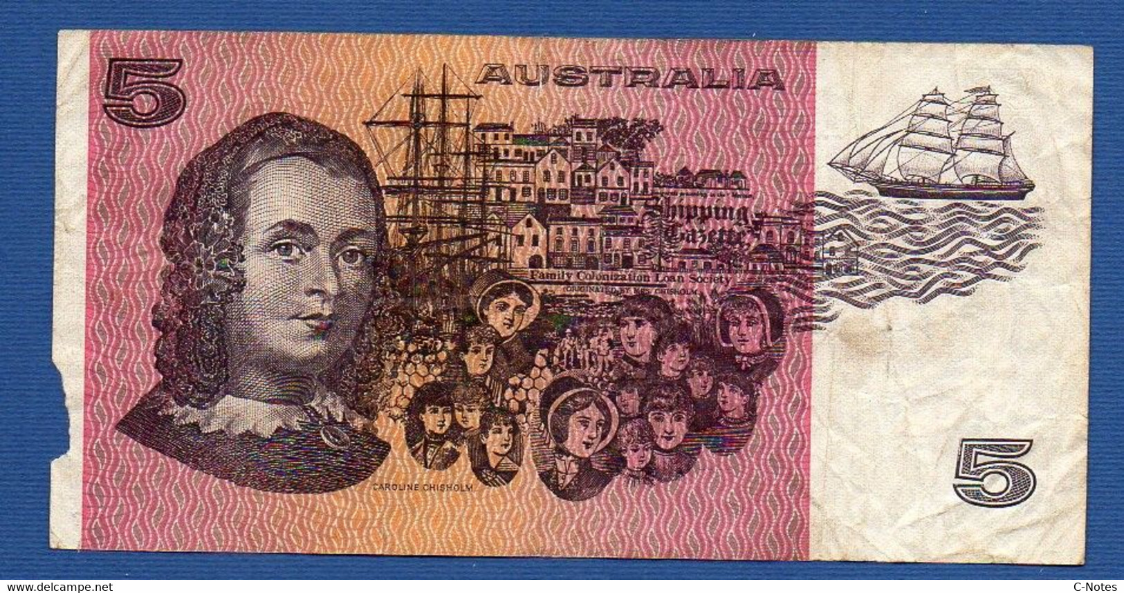 AUSTRALIA - P.44b – 5 Dollars (1974-1991), Circulated, Serie NTX 220478 - 1974-94 Australia Reserve Bank