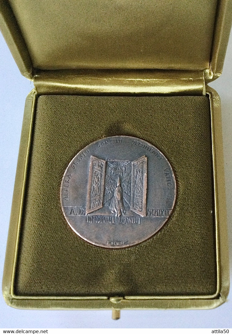 Vaticano-Pope Paulus VI Bronze Medal - Altra Sessione Del Concilio Vaticano II - 1963 - Papa Paolo VI- - Royaux / De Noblesse