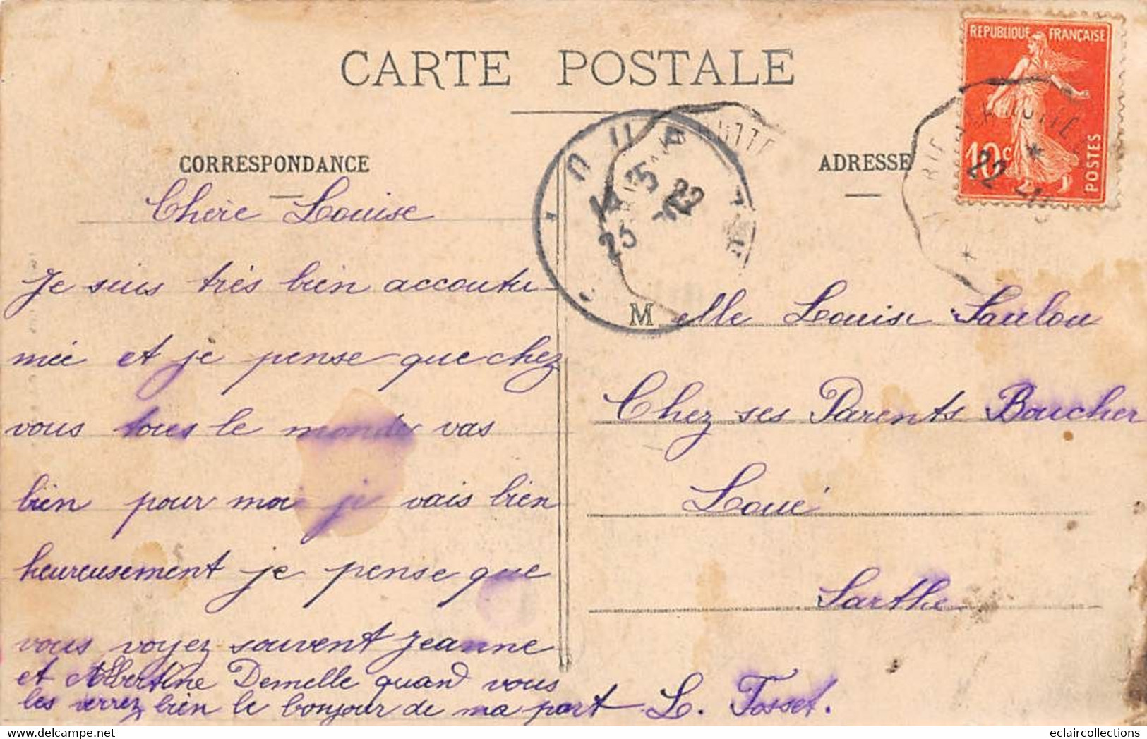 Fresnay Sur Sarthe      72         Juillet 1911 Bénédiction Du Patronage De Jeunes Filles                (voir Scan) - Other & Unclassified