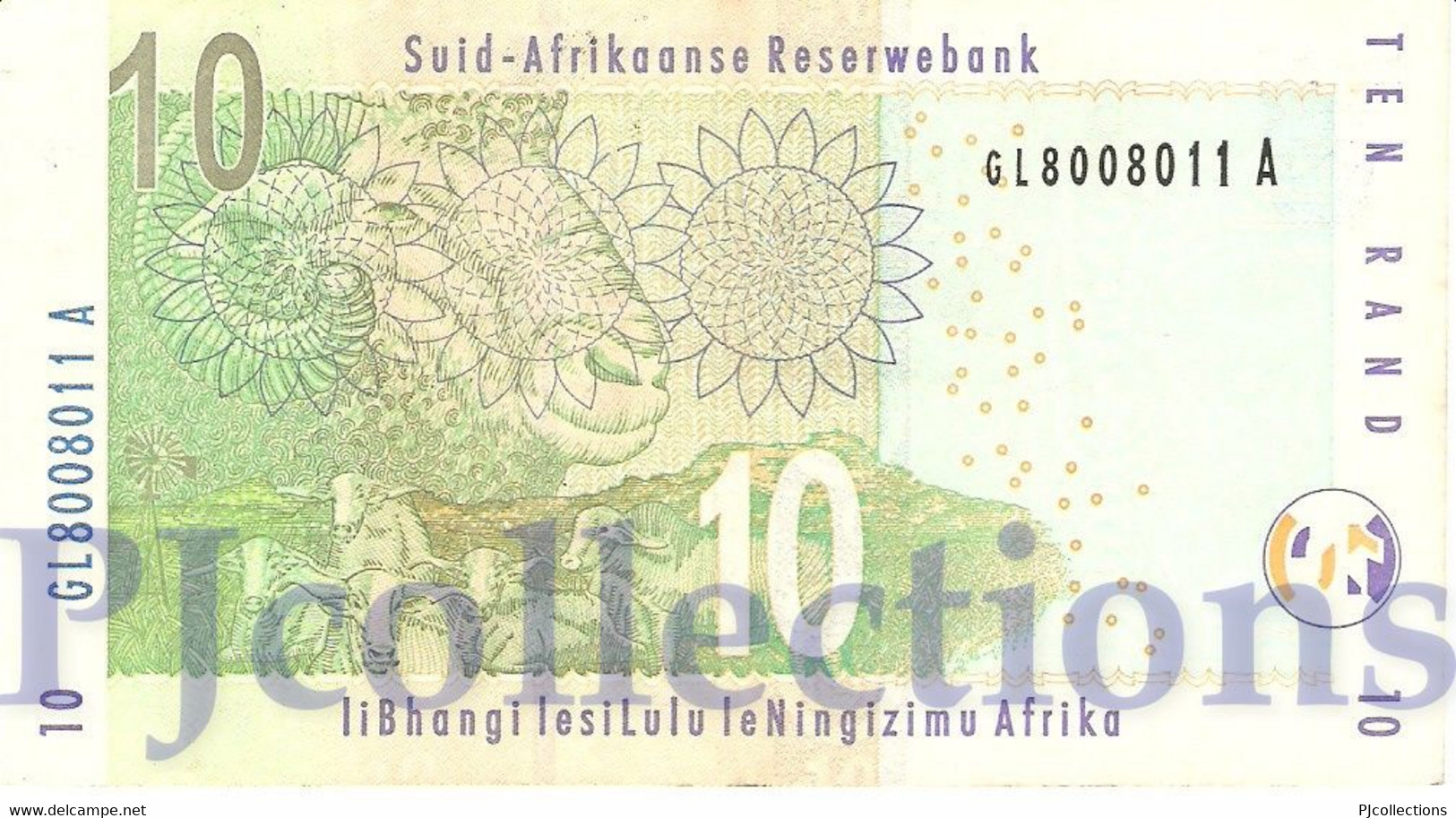 SOUTH AFRICA 10 RAND 2005 PICK 128a VF+ - Afrique Du Sud