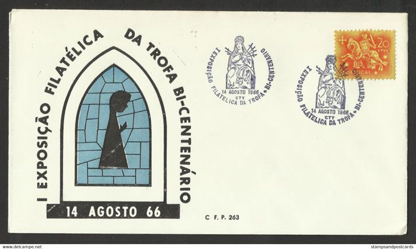 Portugal Cachet Commémoratif  Expo Philatelique Trofa 1966 Event Postmark Philatelic Expo - Flammes & Oblitérations