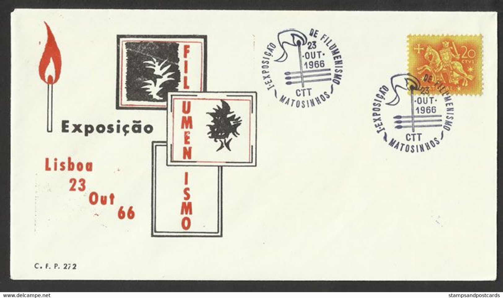 Portugal Cachet Commémoratif  Expo Boîtes Allumettes 1966 Matosinhos Event Pmk Matches Matchbook Expo - Postal Logo & Postmarks