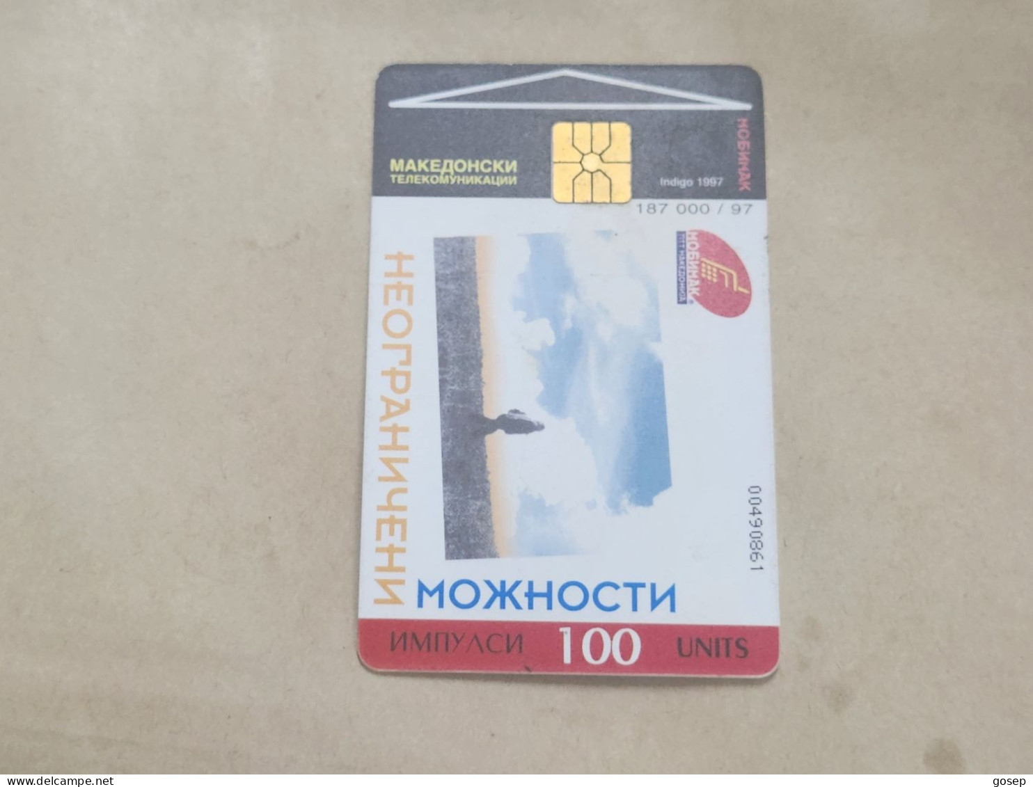 Macedonia-(MK-PTT-0007A)Mobimak Instructions (27)(4/97)(100units)(00490861)-tirage-187.000-used Card+1card Prepiad Free - Macedonia Del Nord