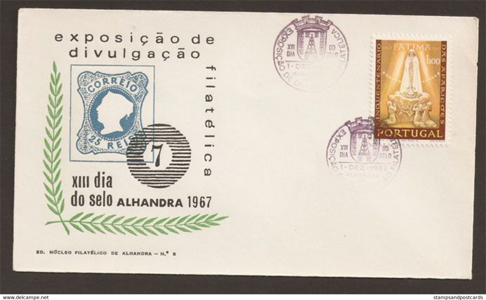Portugal Cachet Commémoratif  Journée Du Timbre Expo 1967 Alhandra Event Postmark Stamp Day - Flammes & Oblitérations