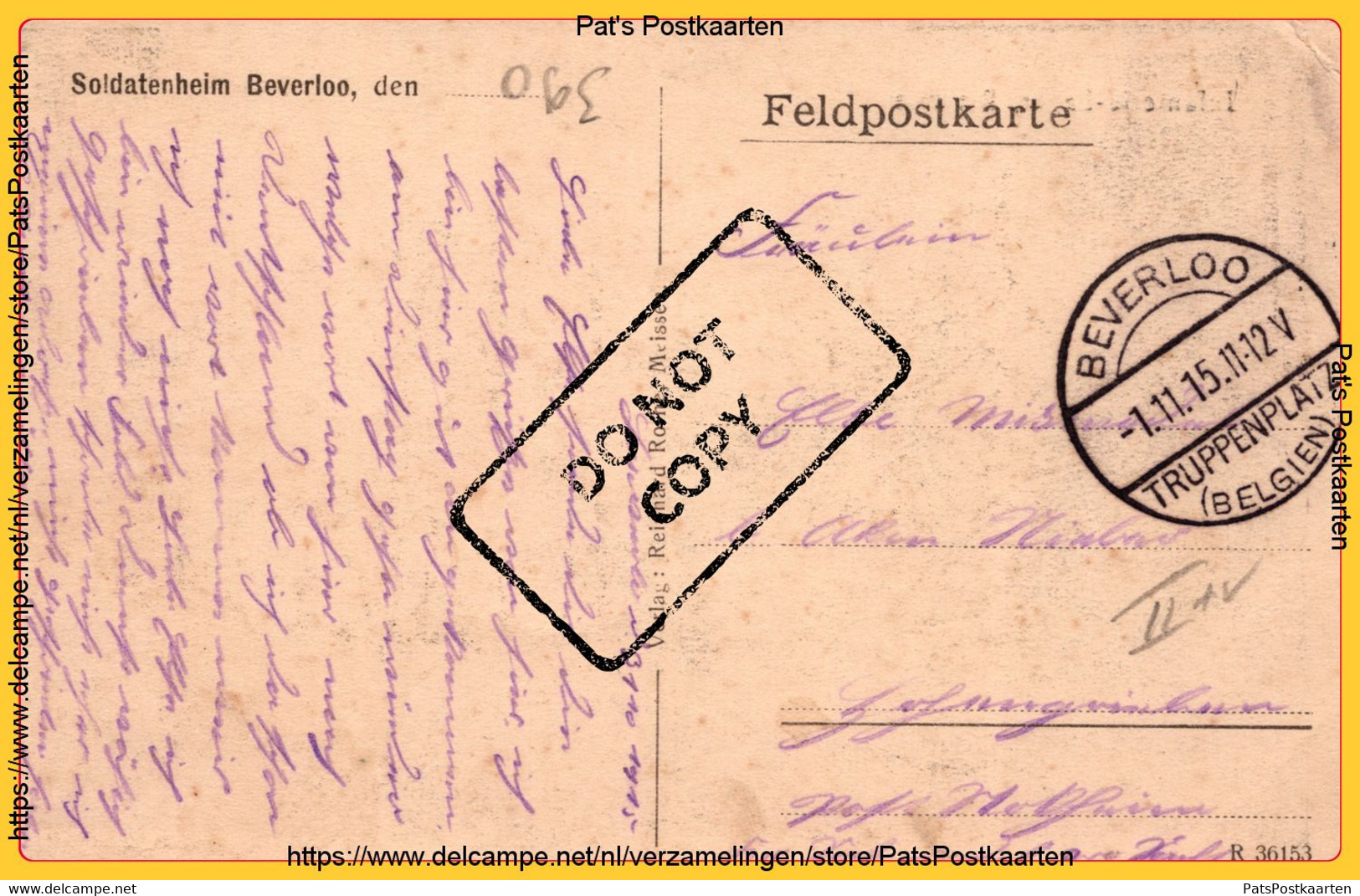 PP-0348 Infanterie-lager, Beverloo - Leopoldsburg (Camp De Beverloo)