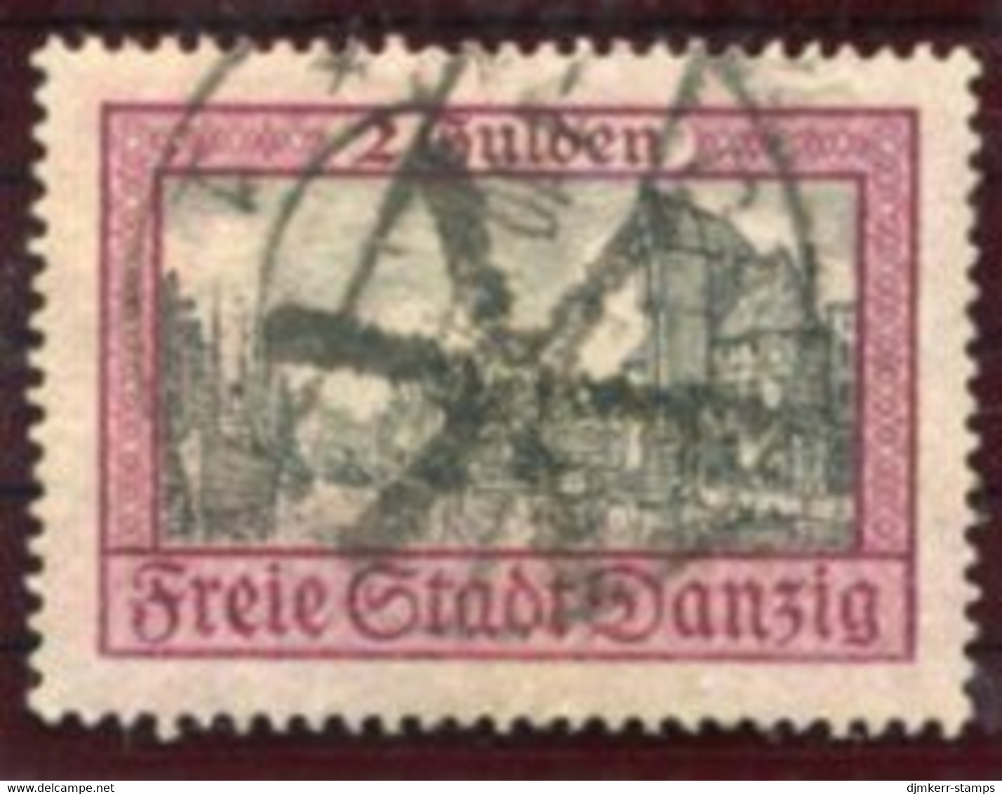 DANZIG 1924 2 G. Used  With Datestamp And Parcel Cancel  Michel 208 - Afgestempeld