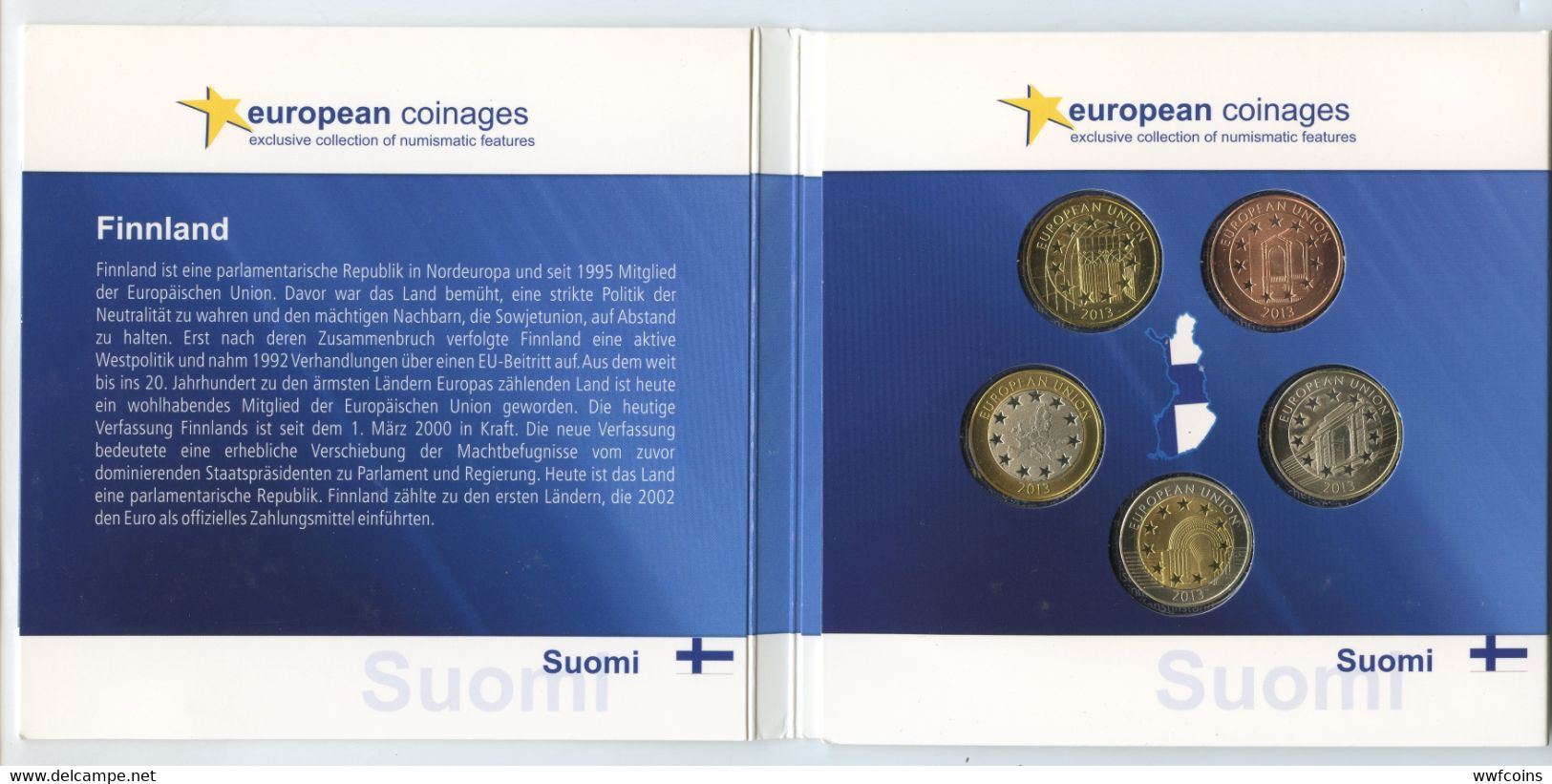 SVEZIA SUOMI 2013 EUROPEAN COINAGES PROBEN ESSAI SPECIMEN PRUEBA TRIAL PROVA DI CONIO - Errors And Oddities