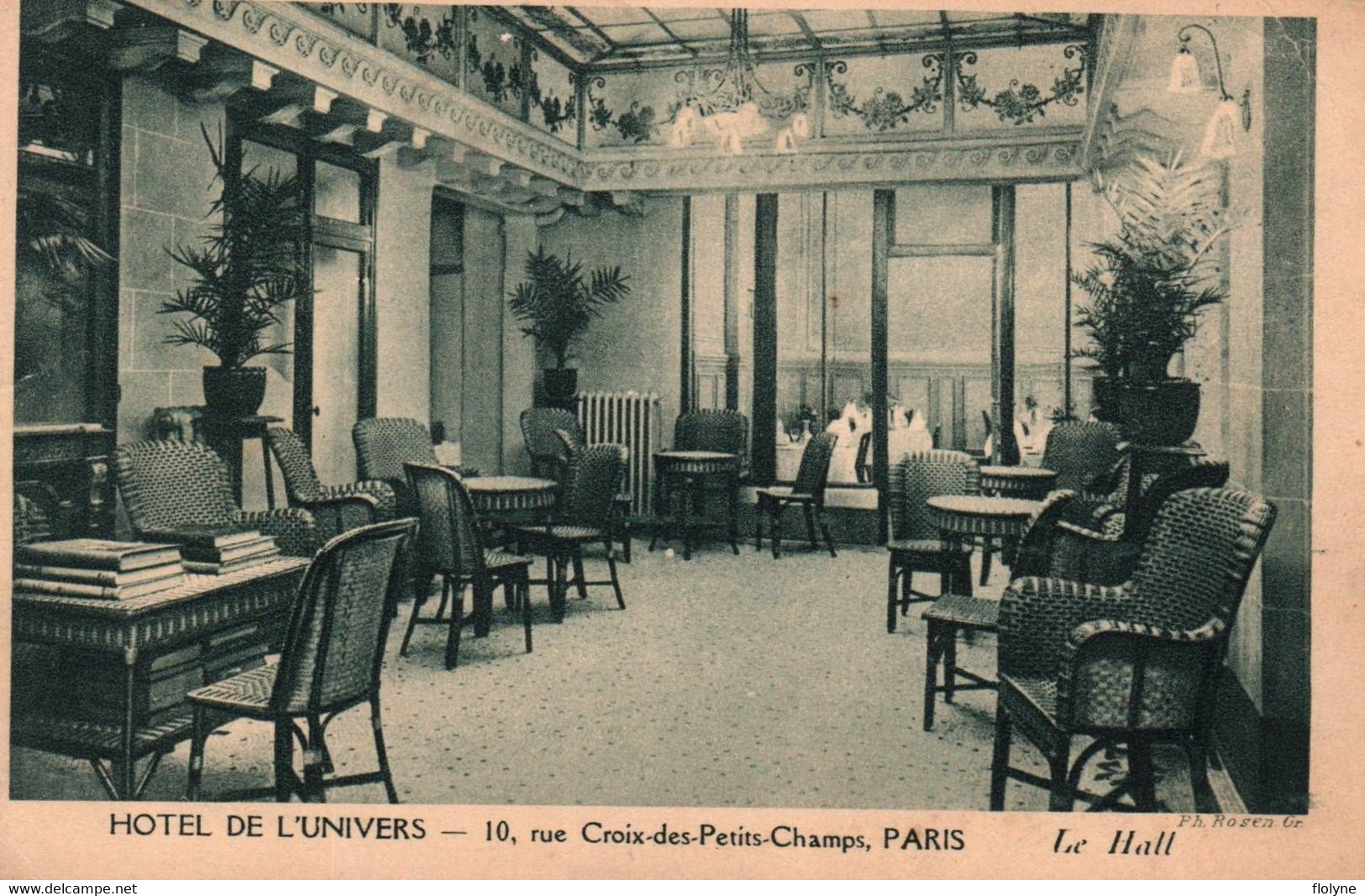 Paris - 1er Arrondissement - Le Hall Hôtel De L'Univers - 10 Rue Croix Des Petits Champs - Cafés, Hotels, Restaurants