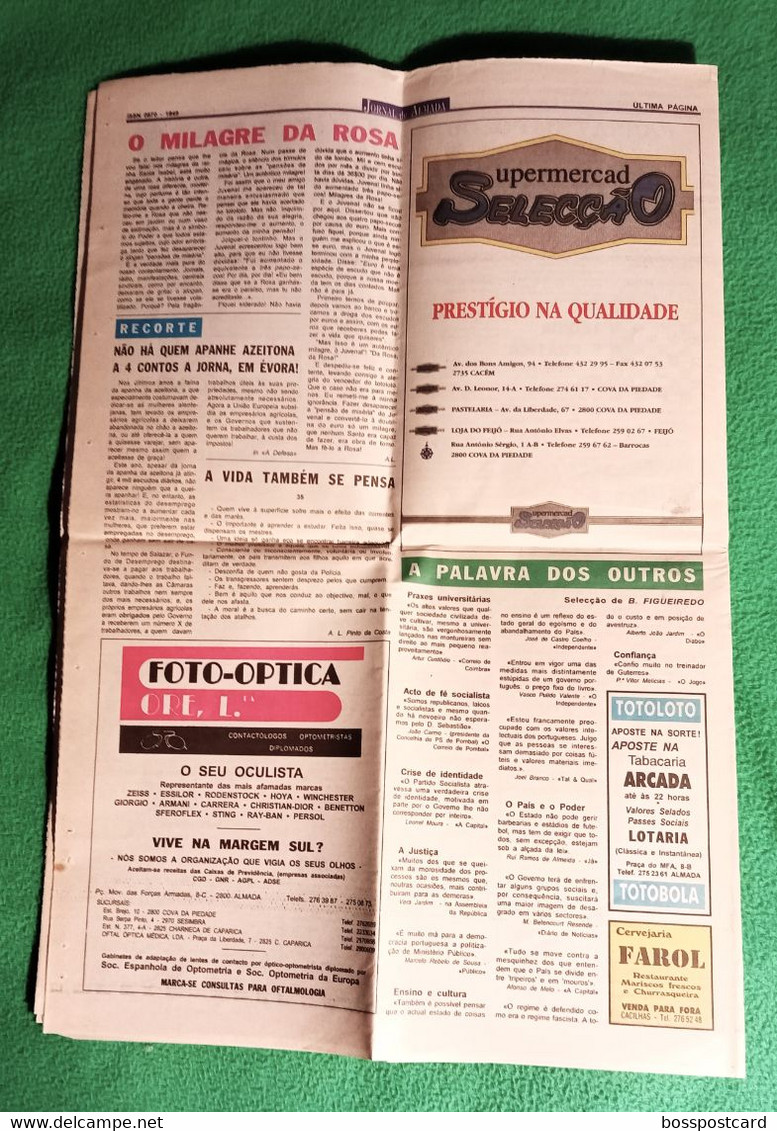 Almada - Jornal De Almada Nº 2377 De 13 De Dezembro De 1996 - Imprensa - Portugal - Informaciones Generales