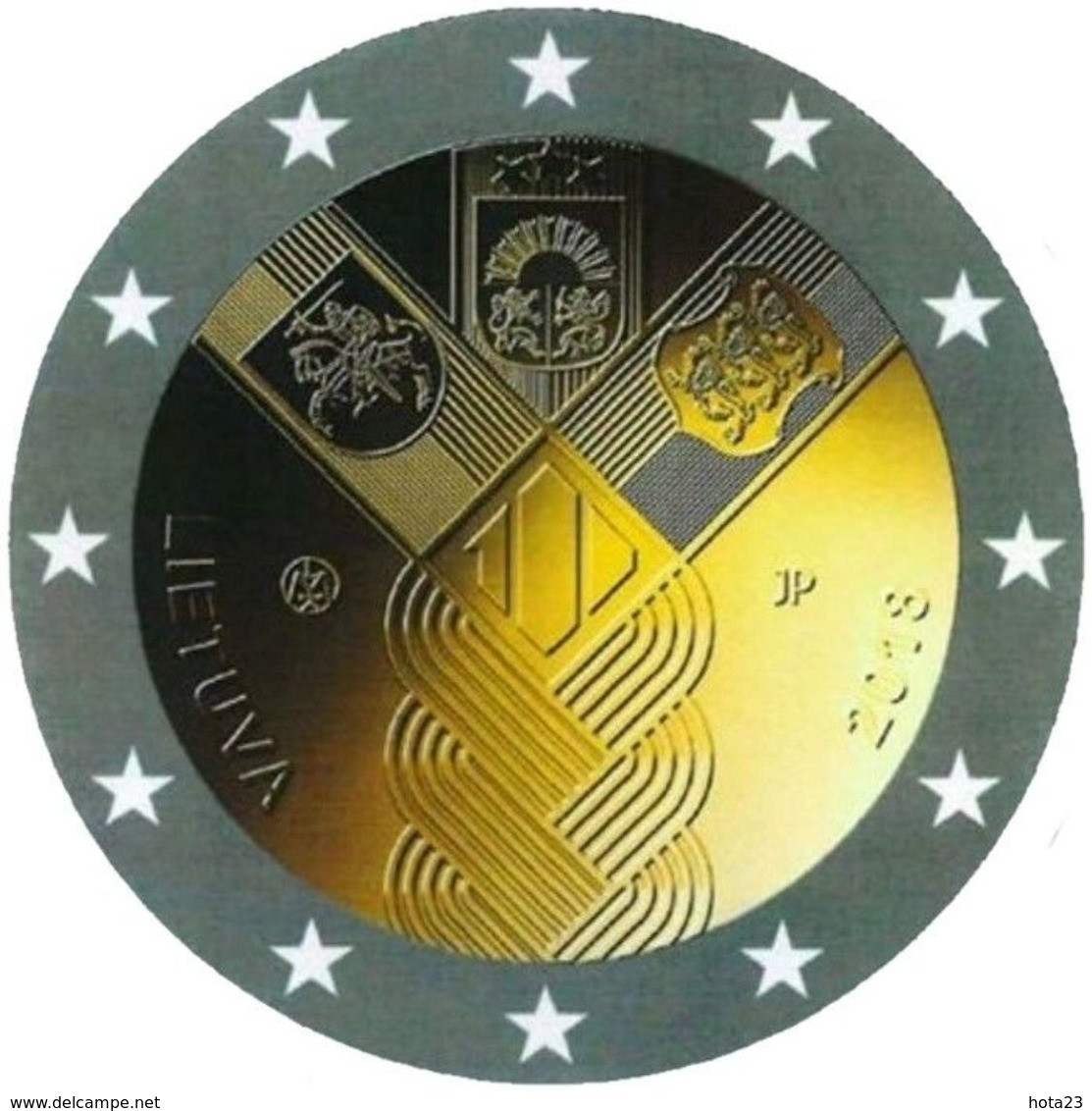 LITAUEN LITHUANIA 2018 2 EURO 100 Jahrestag Der Baltischen Staaten COIN FROM ROLL UNC  BALTIA  100 YEAR - Lituania
