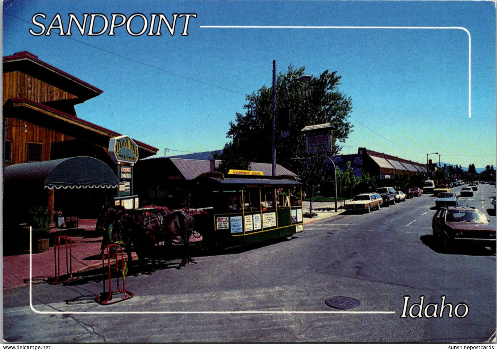 Idaho Sandpoint Horse Drawn Trolley On First Avenue - Andere & Zonder Classificatie