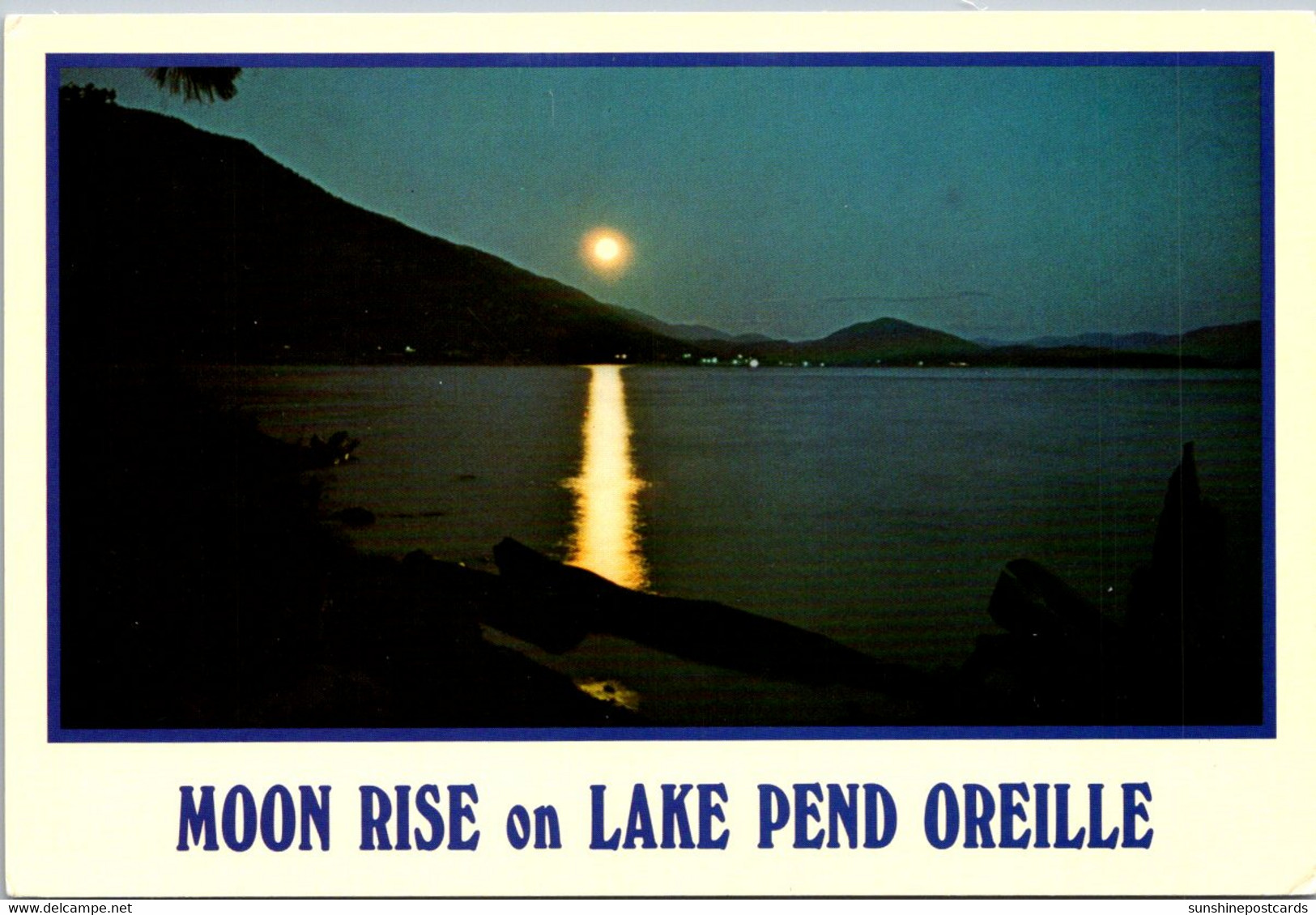 Idaho Moon Rise On Lake Pend Oreille - Otros & Sin Clasificación