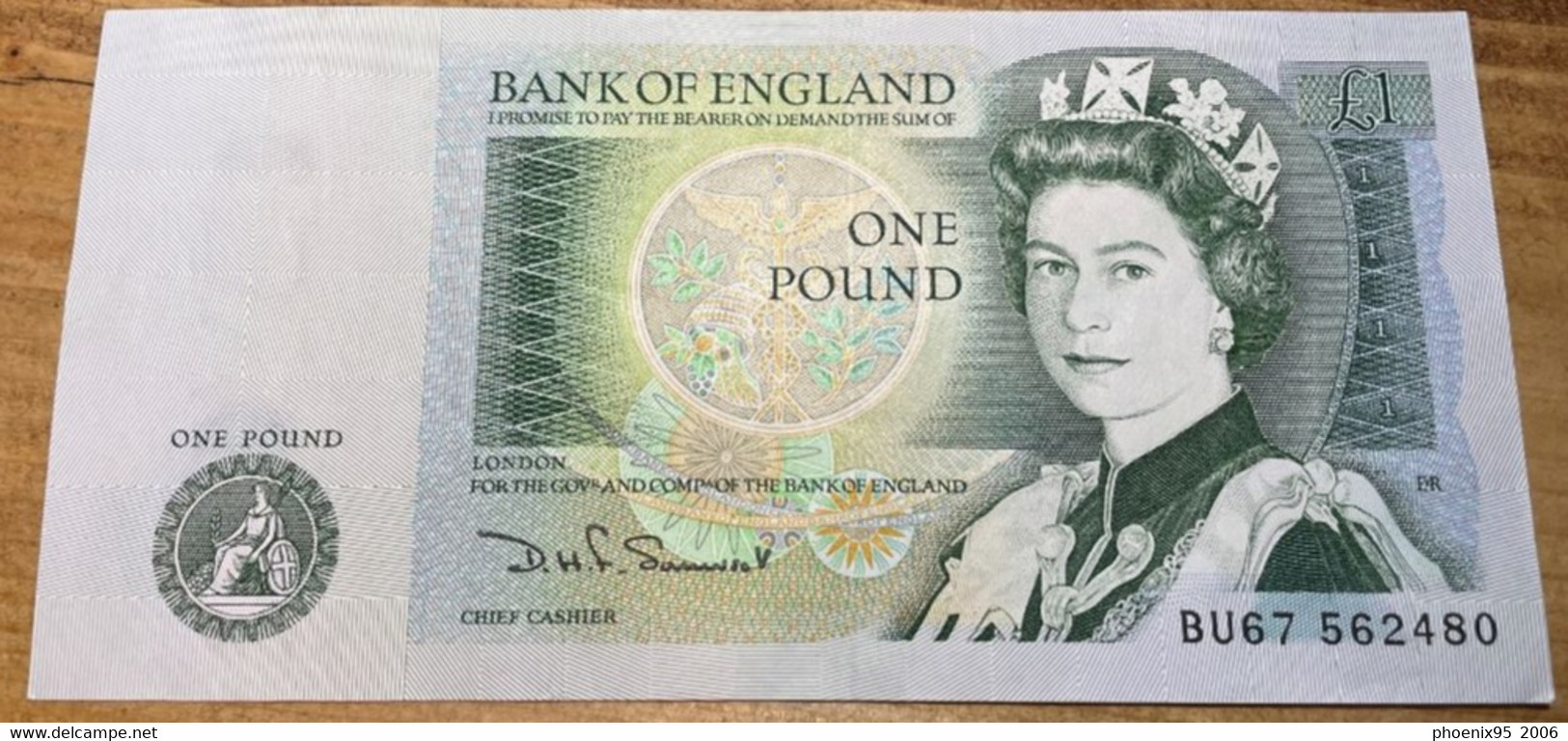 Bank Of England £1 Note (BU67 Series, DHF Somerset) - Excellent Condition - 1 Pond