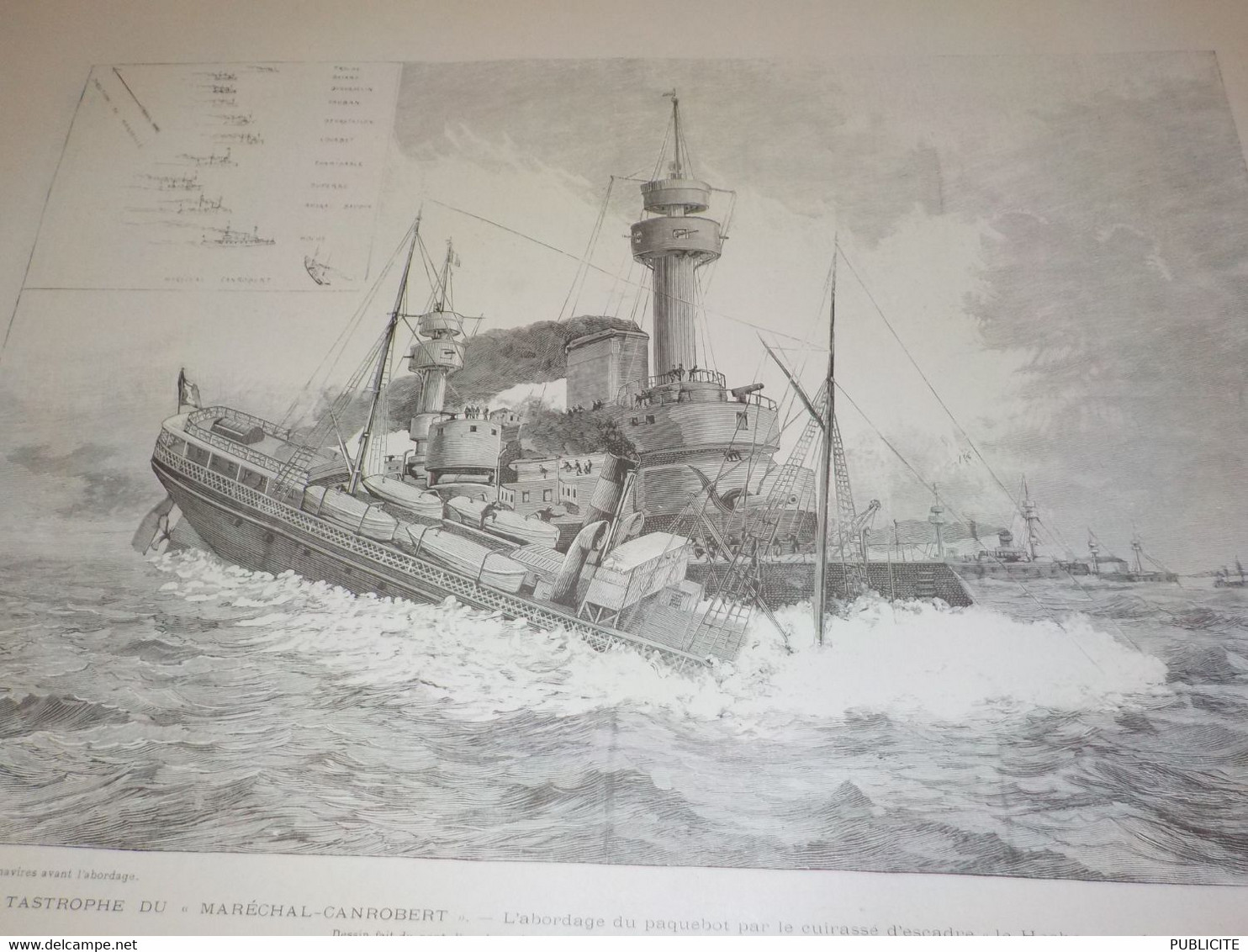 GRAVURE CATASTROPHE DU MARECHAL CANROBERT  1892 - Boats