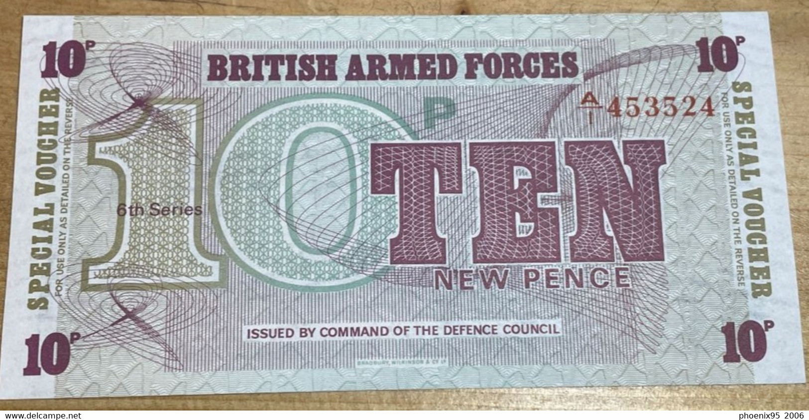 British Armed Forces - 10 Pence Voucher / Note (6th Series) - Excellent Condition - Forze Armate Britanniche & Docuementi Speciali