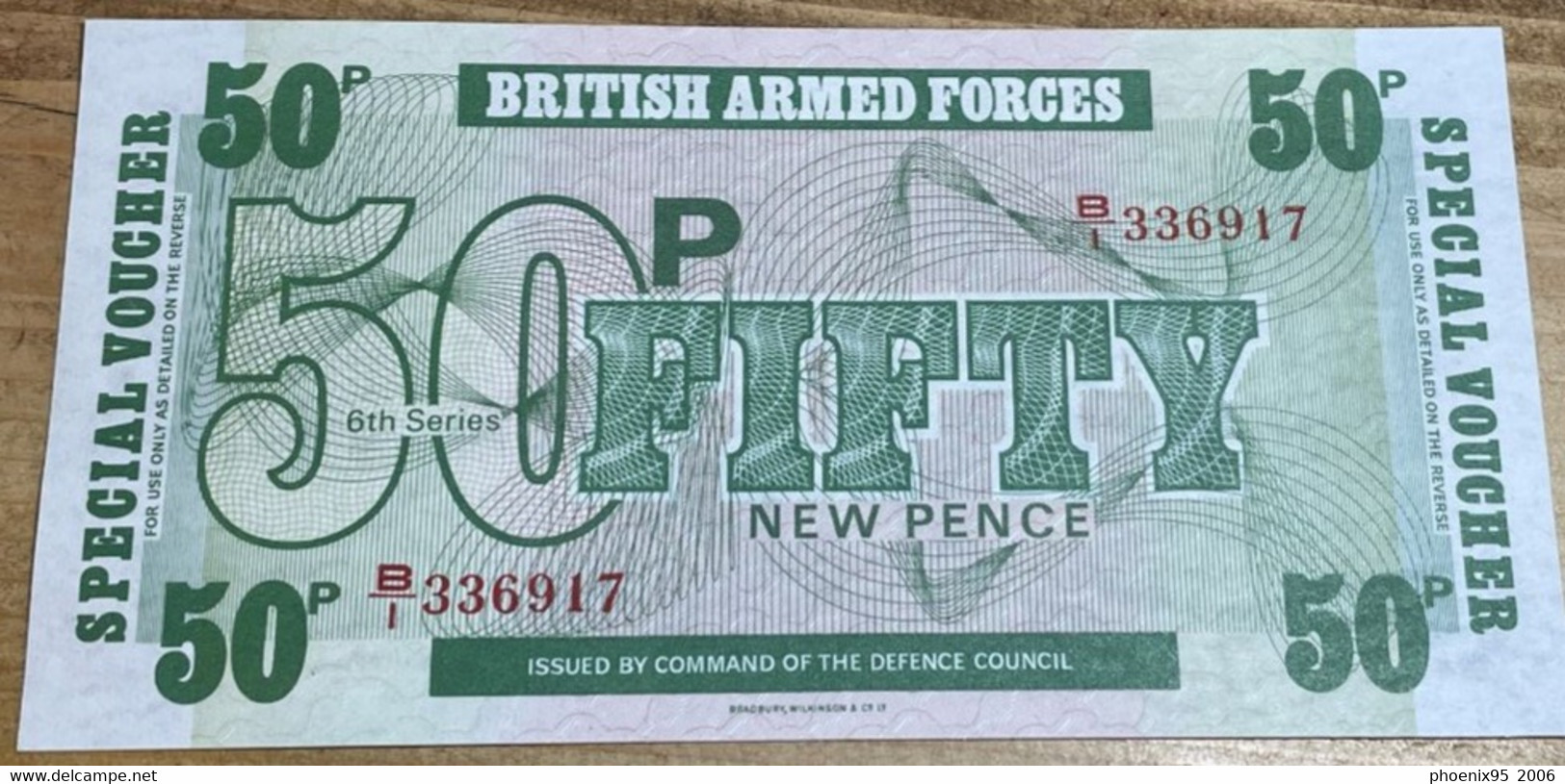 British Armed Forces - 50 Pence Voucher / Note (6th Series) - Excellent Condition - Forze Armate Britanniche & Docuementi Speciali