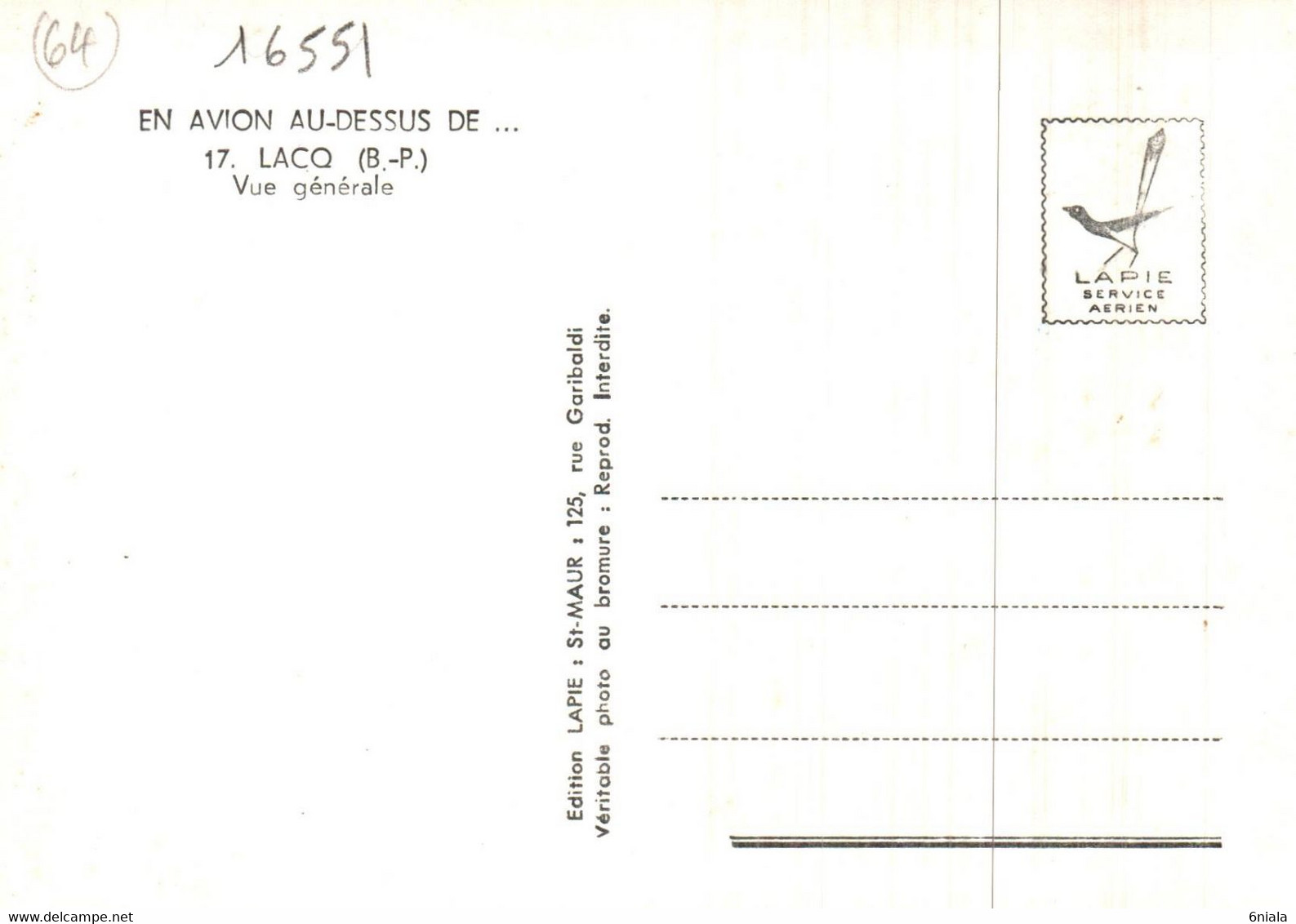 16551  En Avion  Au Dessus De  LACQ   Vue Générale    ( 2 Scans )  64 - Lacq