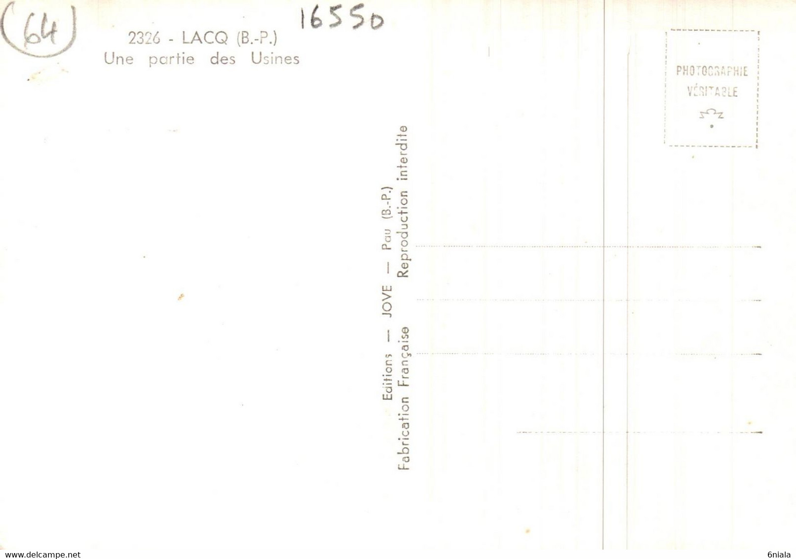 16550    LACQ  Une Partie Des Usines     ( 2 Scans )  64 - Lacq