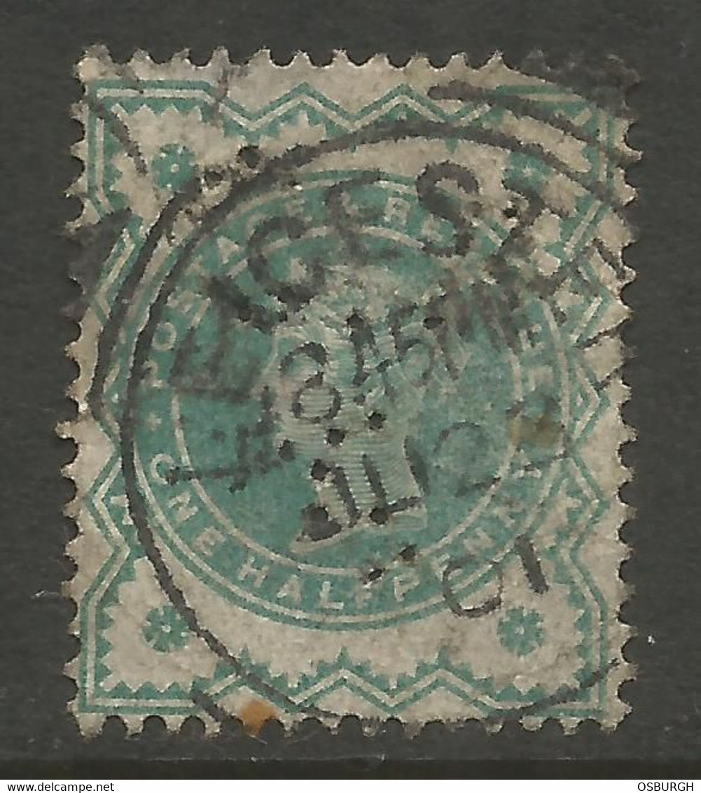 GREAT BRITAIN. QV. ½d PERFIN. UNCLEAR. USED LEICESTER POSTMARK. - Nuovi