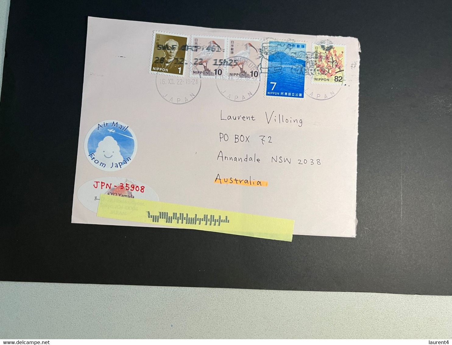 (3 N 40) Letter Posted From Japan To Australia (during COVID-19 Pandemic) With 5 Stamps - Covers & Documents