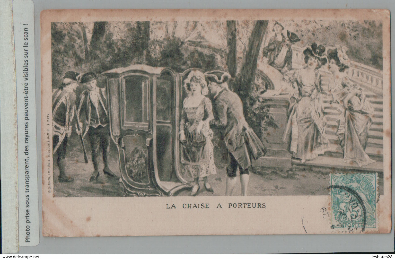 LE CHAISE A PORTEURS  époque Empire Allegories La Promenades  Edit Toulouse  Précurseur (2023 JAN 398) - Mode