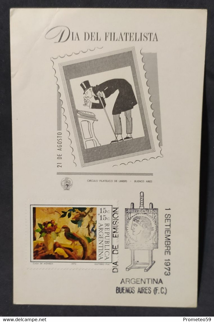 Día De Emisión - Lote X 3 - Día Del Filatelista – 1/9/1973 - Argentina - Postzegelboekjes