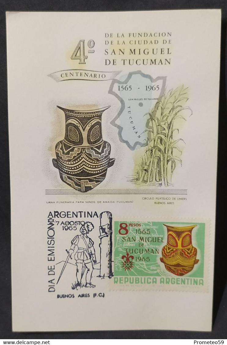 Día De Emisión – IV Centenario De La Fundación De La Ciudad San Miguel De Tucuman X 2 – 7/8/1965 - Argentina - Libretti