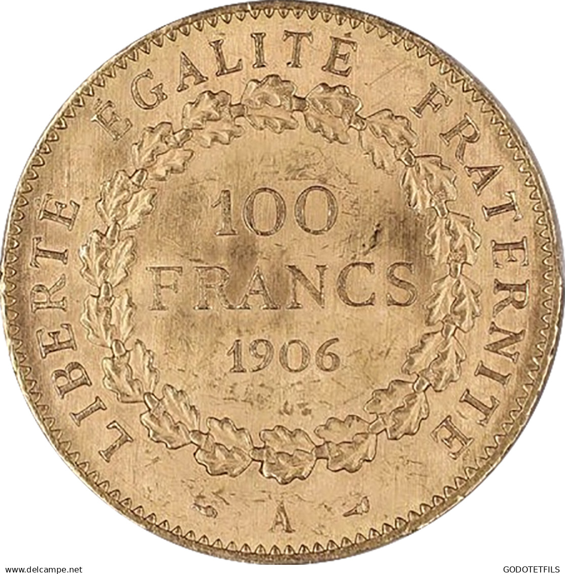 Monnaie Gradée PCGS MS63 - IIIe République - 100 Francs Génie 1906 Paris - 100 Francs (goud)