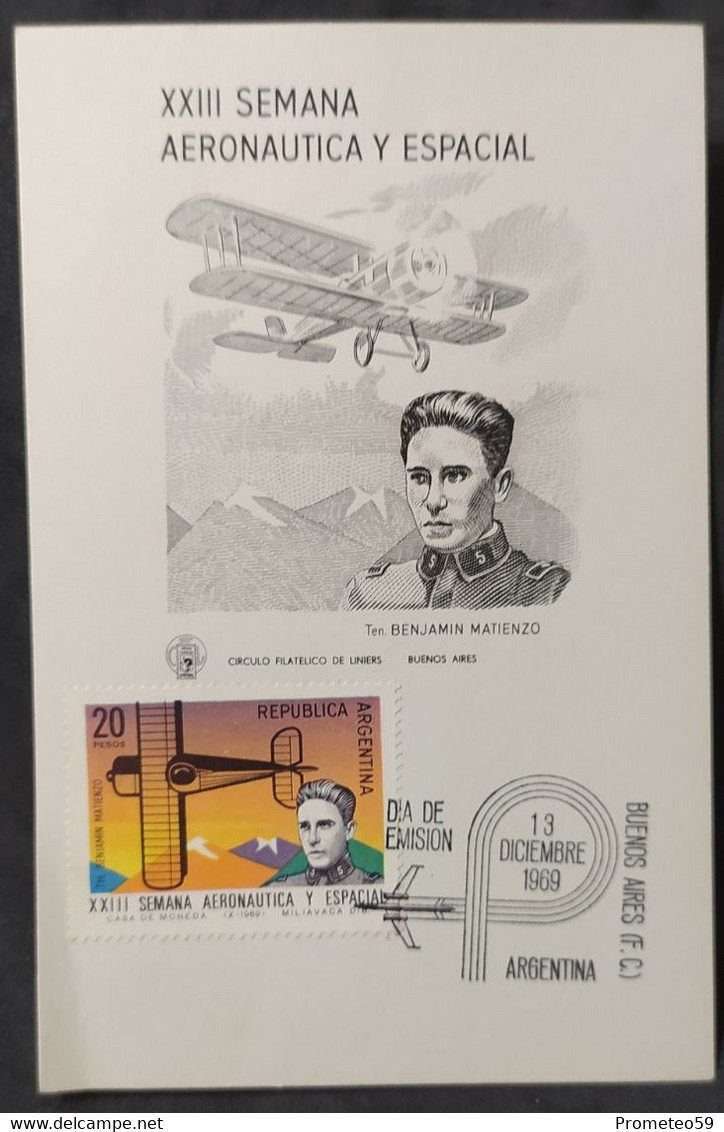 Día De Emisión - XXIII Semana Aeronáutica Y Espacial – 13/12/1969 - Argentina - Carnets