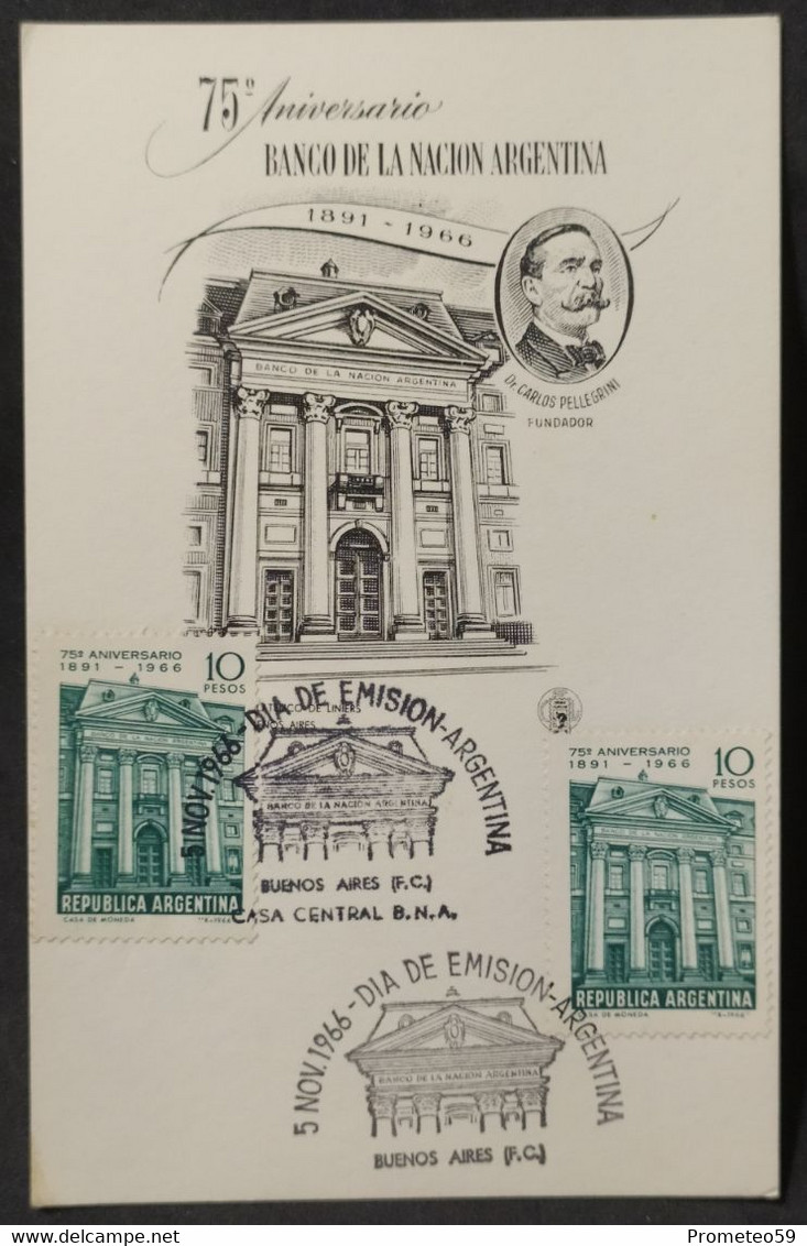 Día De Emisión – 75 Aniversario Fundación Del Banco De La Nación Argentina - 5/11/1966 - Booklets