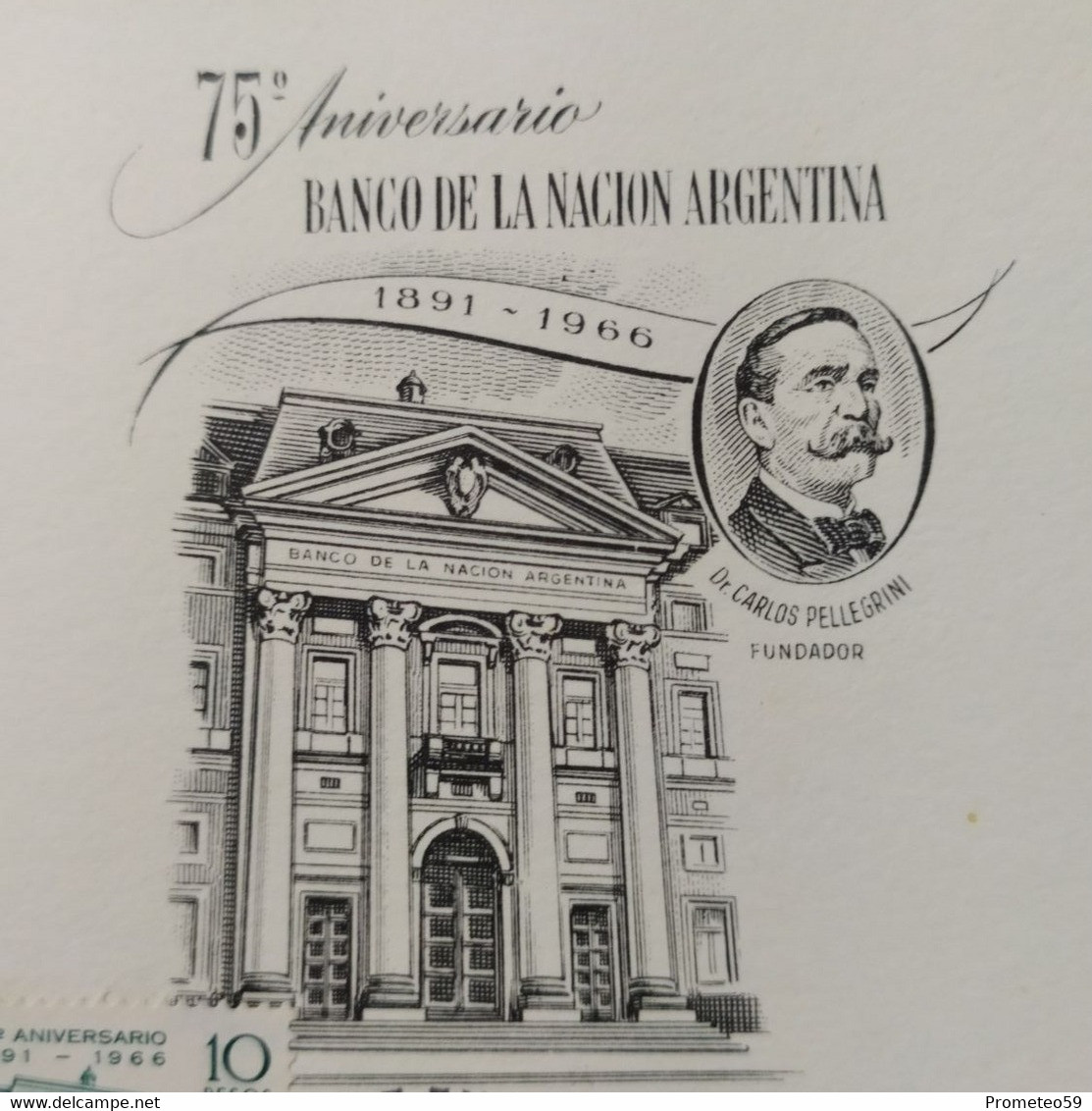 Día De Emisión – 75 Aniversario Fundación Del Banco De La Nación Argentina - 5/11/1966 - Carnets