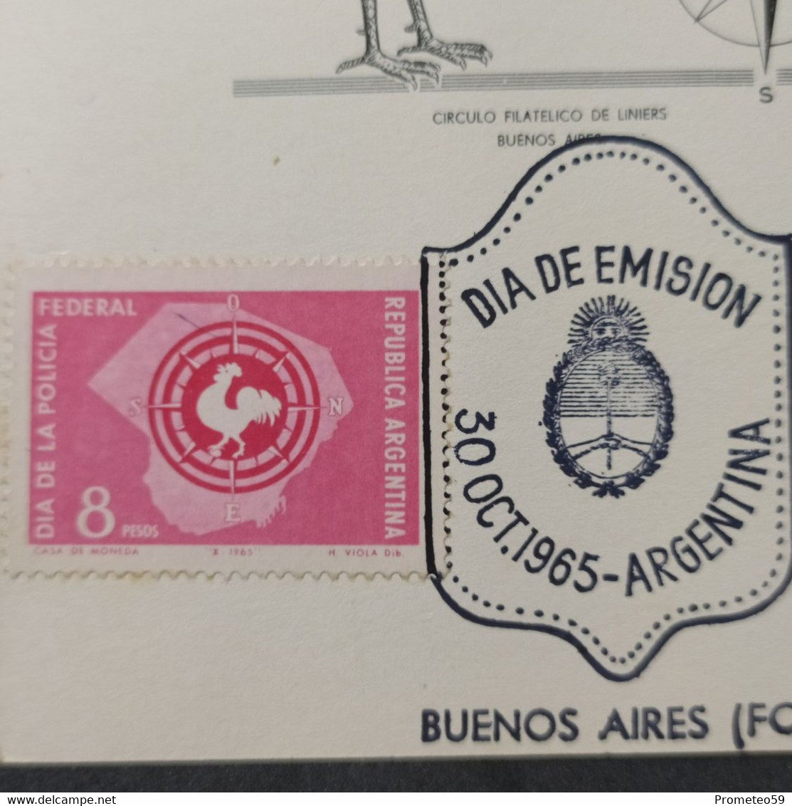 Día De Emisión - Día De La Policía Federal – 30/10/1965 - Argentina - Markenheftchen