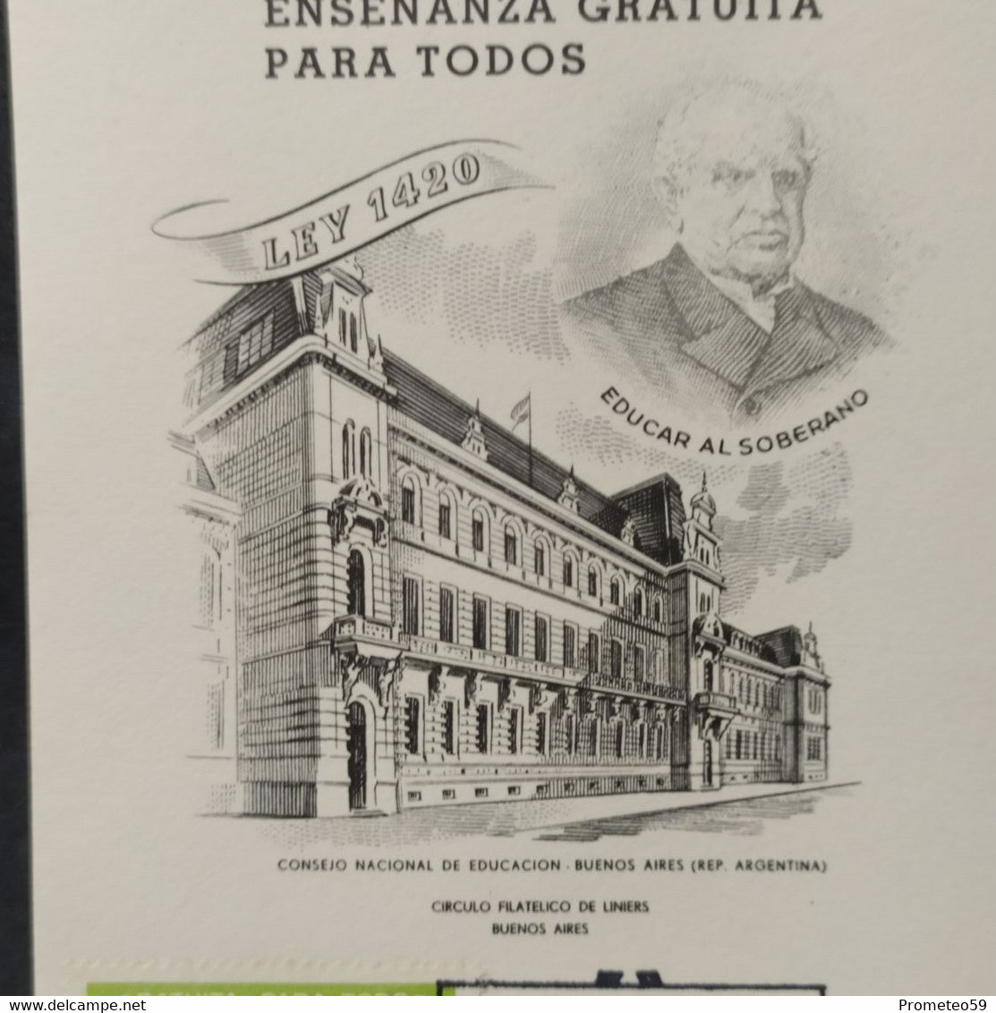 Día De Emisión - Enseñanza Gratuita Para Todos – 6/11/1965 - Argentina - Postzegelboekjes