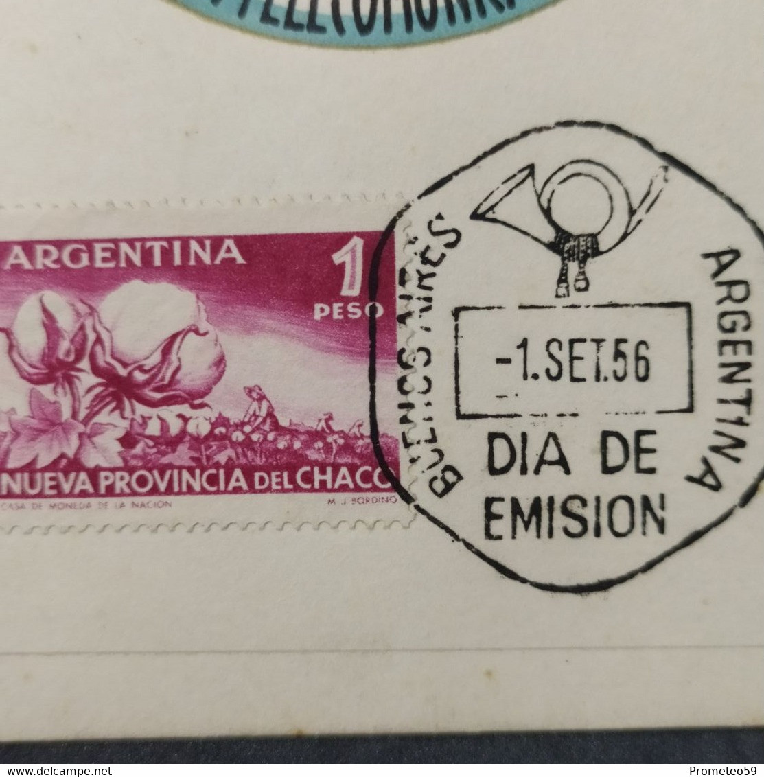 Dia De Emisión - Nueva Provincia Del Chaco – 1/9/1956 - Argentina - Cuadernillos