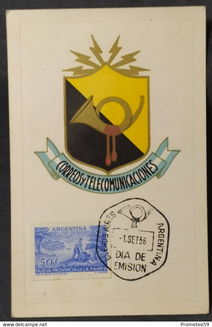 Día De Emisión - Nueva Provincia De La Pampa – 1/9/1956 – Argentina - Cuadernillos