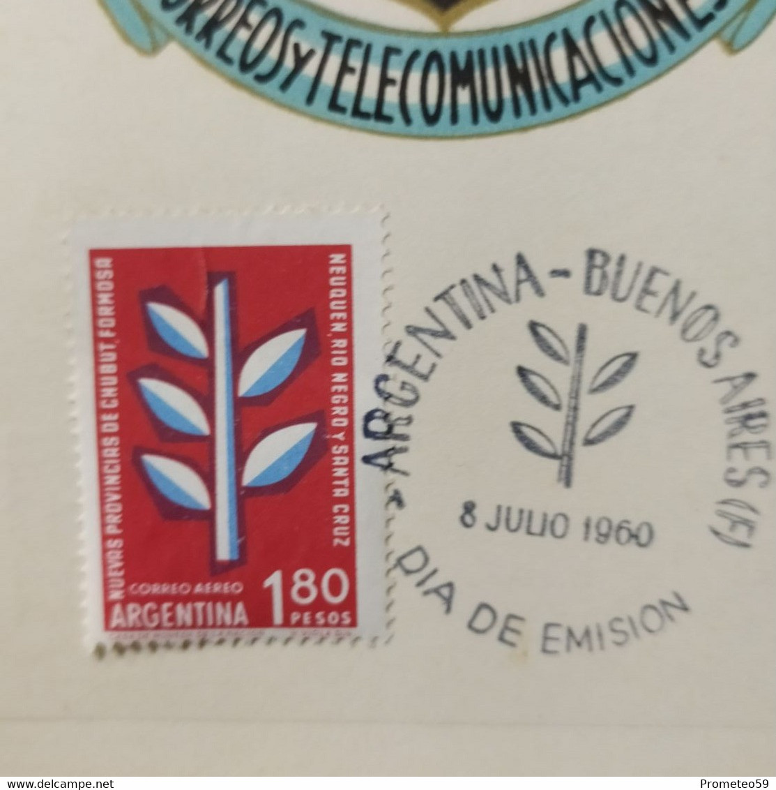 Día De Emisión - Nuevas Provincias De Chubut, Formosa, Neuquén, Río Negro Y Santa Cruz – 8/7/1960 - Argentina - Libretti