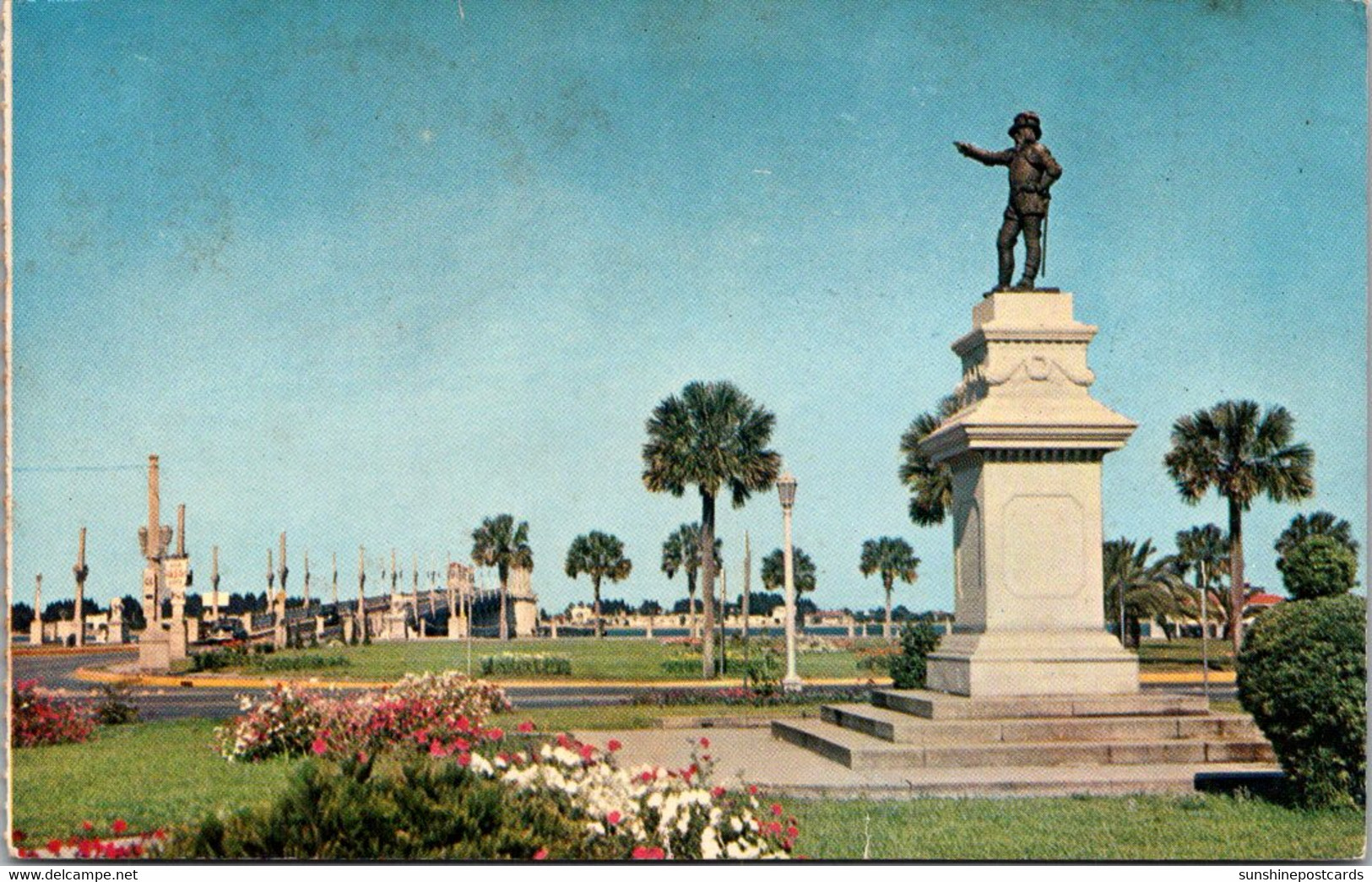 Florida St Augustine Ponce De Leon Statue 1960 - St Augustine