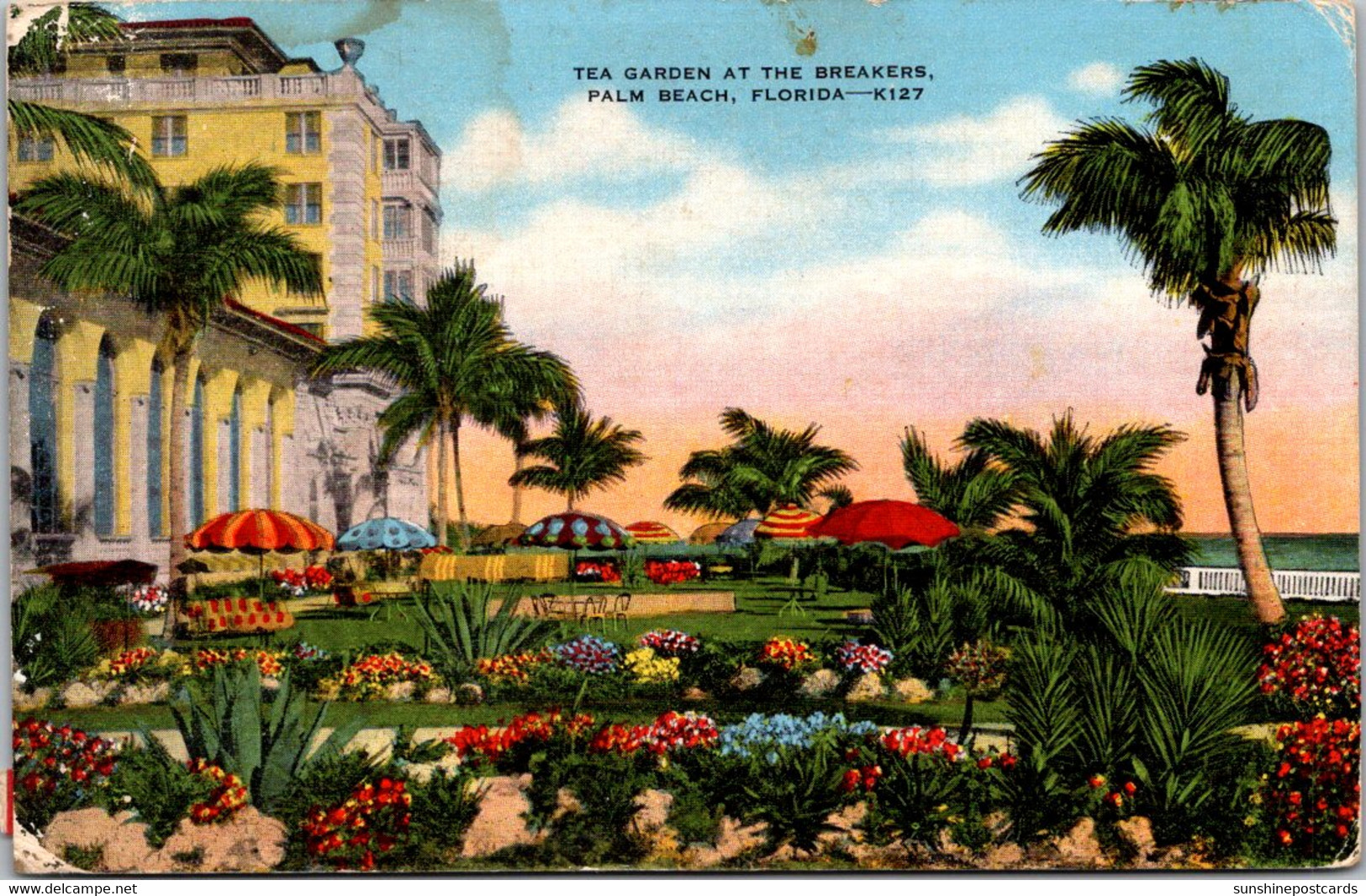 Florida Palm Beach The Garden At The Breakers 1948 - Palm Beach