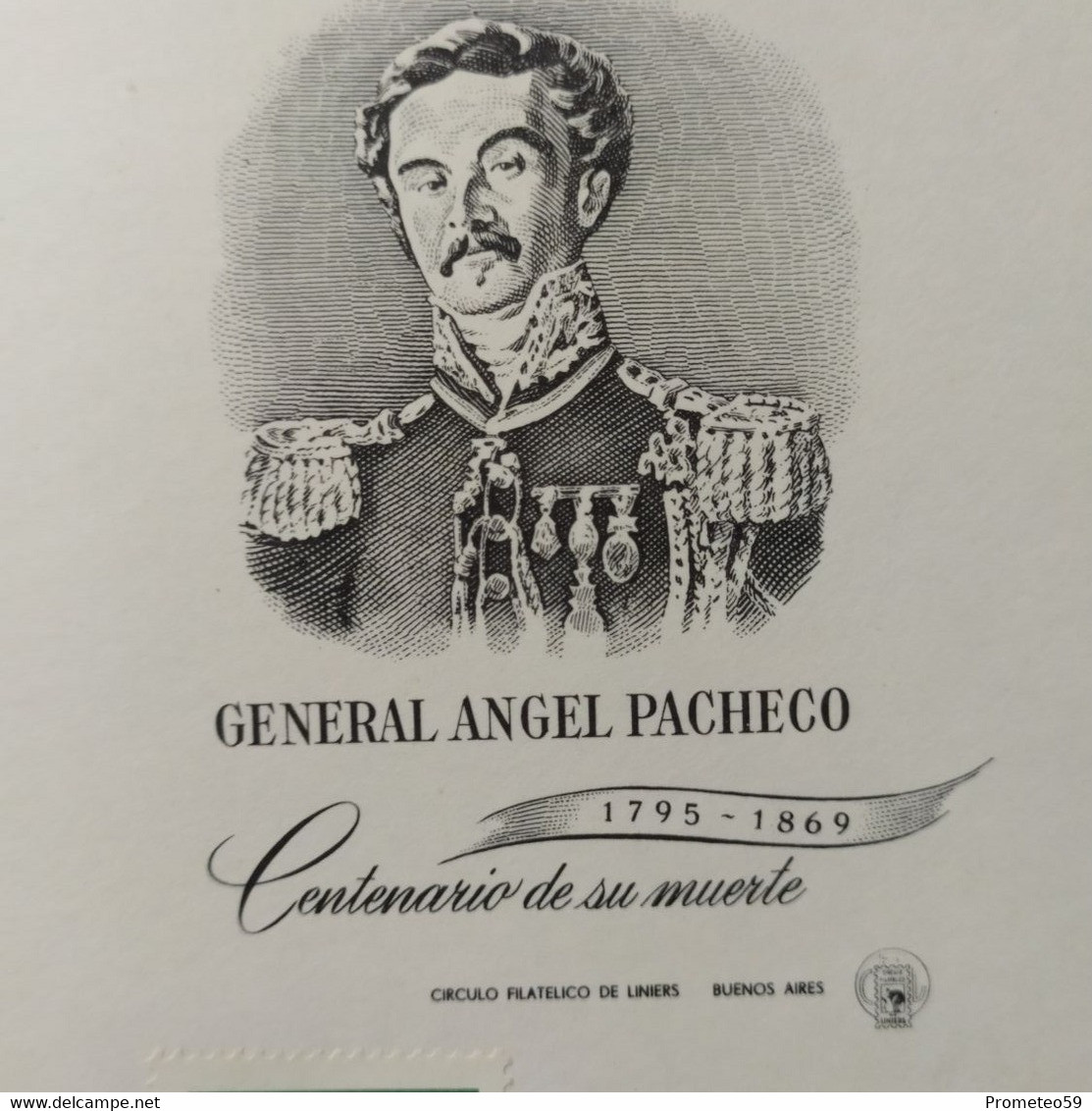 Día De Emisión - Gral. Angel Pacheco - Centenario De Su Muerte - 8/11/1969 - Postzegelboekjes