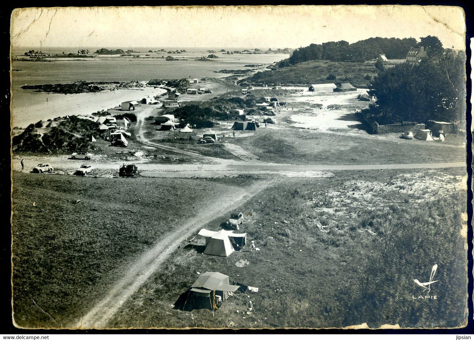 Cpsm Du 22 Penvénan Port Blanc -- Le Camping Des Dunes -- En Avion Au Dessus De ..  Aout22-113 - Penvénan