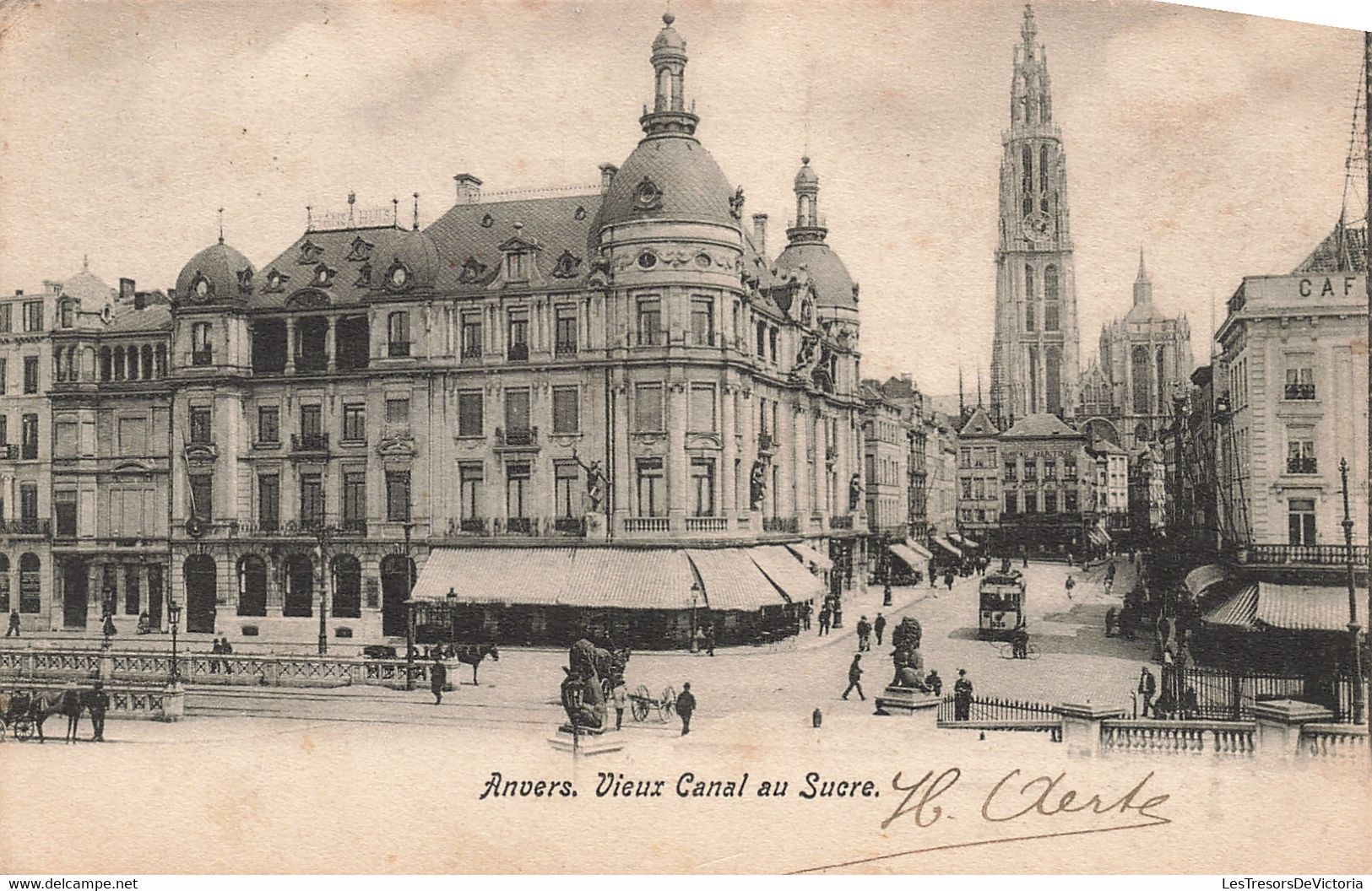 CPA - Belgique - Anvers - Vieux Canal Au Sucre - Précurseur - Animé - Oblitéré Anvers - Bâtiment Ancien - Antwerpen