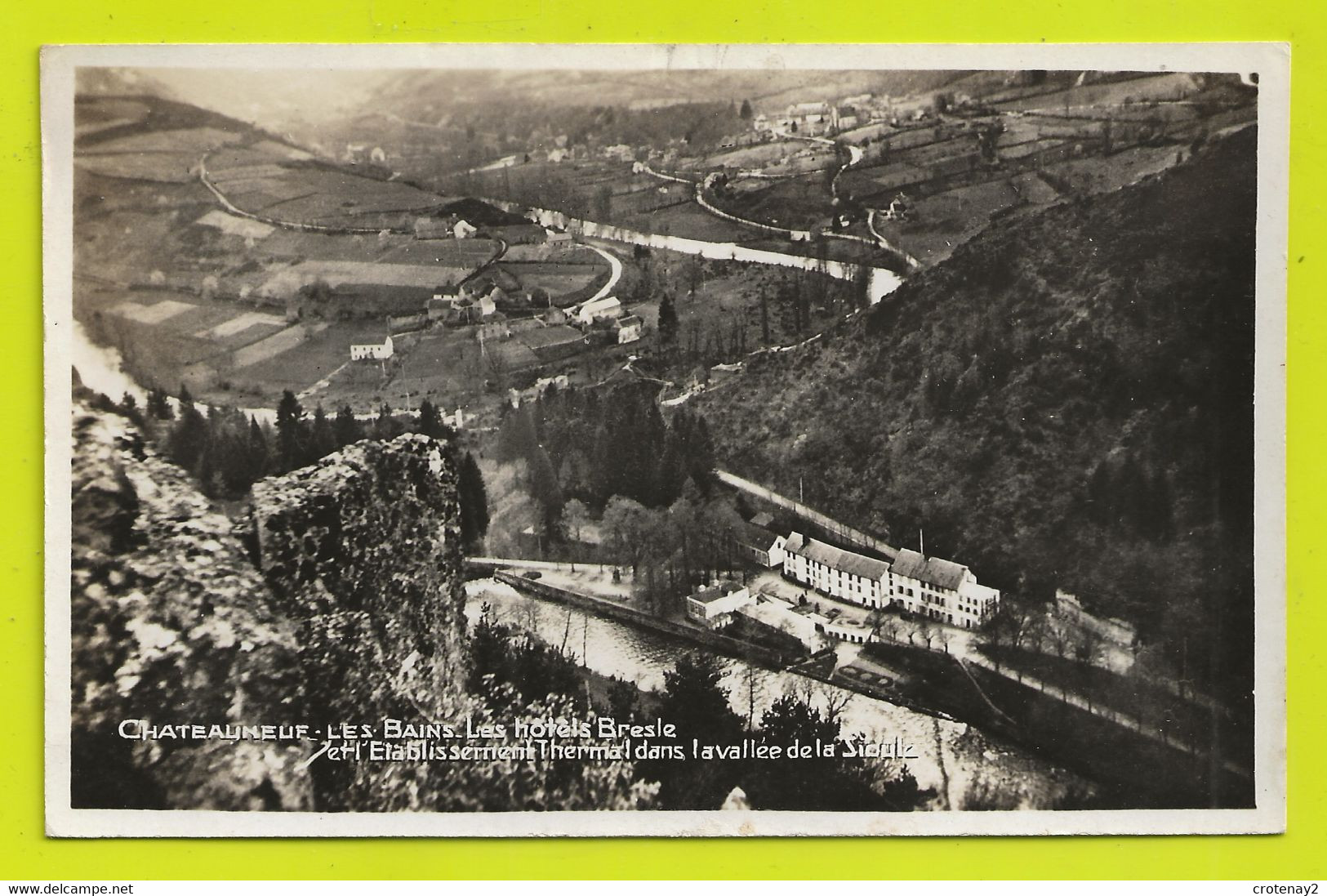 63 CHÂTEAUNEUF LES BAINS Vers Manzat Les Hôtels BRESLE Et L'Etablissement Thermal Vallée De La Sioule VOIR DOS - Manzat