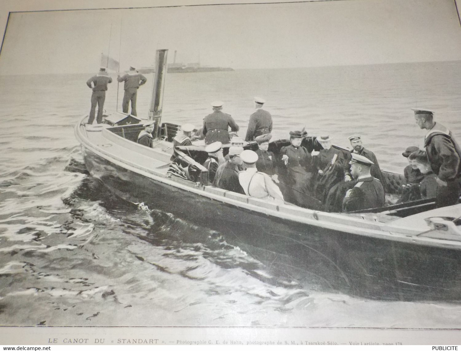 GRAVURE CANOT DU STANDART 1901 - Boats