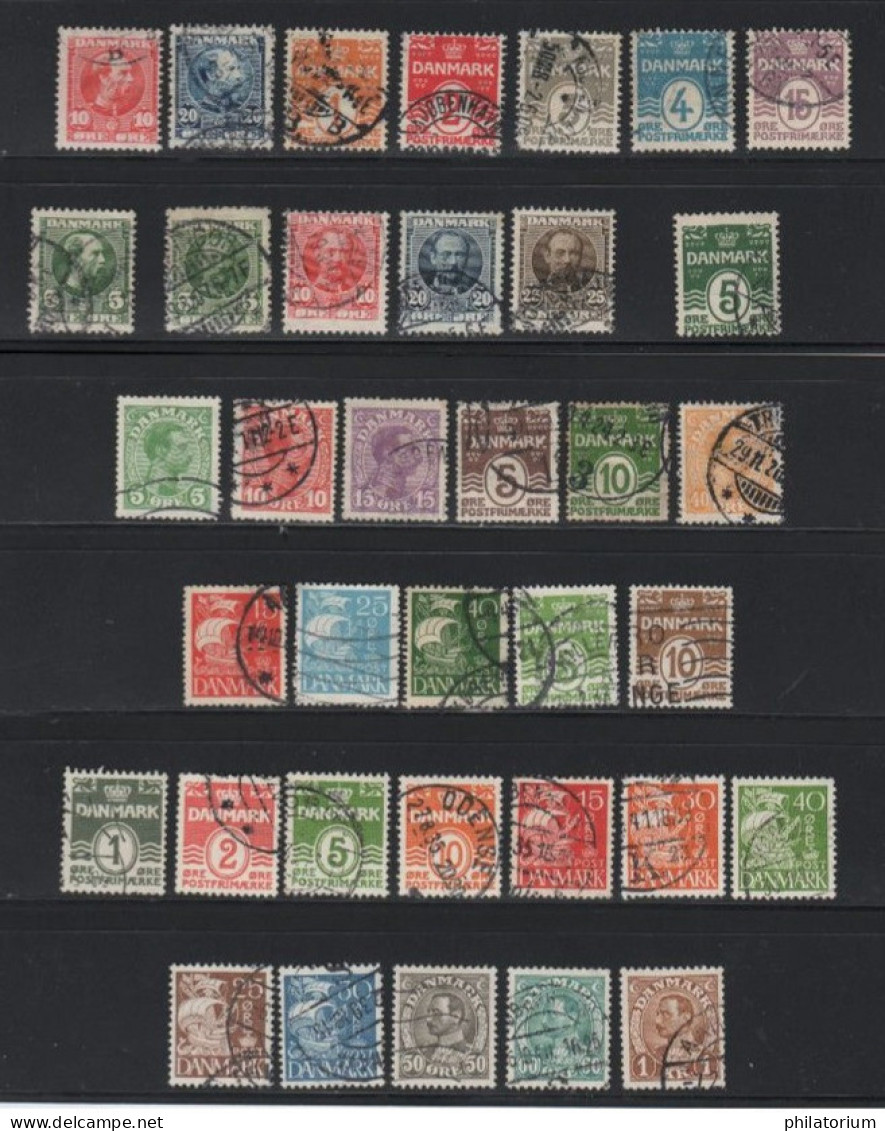 DANMARK, Danemark, 63 Timbres Différents Oblitérés, - Lotes & Colecciones