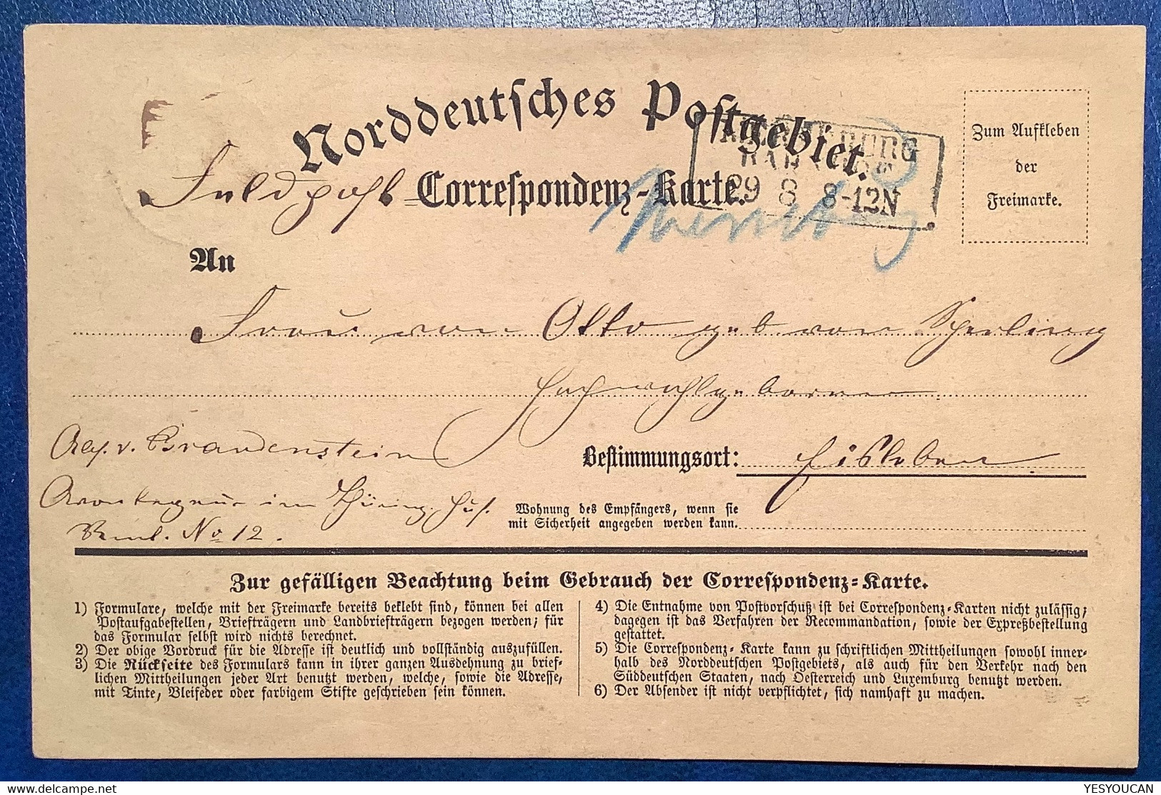 "MERSEBURG BAHNHOF"Feldpost Correspondenz-Karte NDP1870Krieg>Eisleben (Sachsen-Anhalt  Guerre Poste Militaire Postkarte - Cartas & Documentos