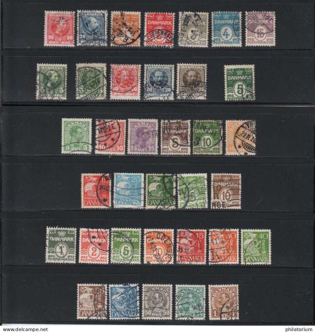 DANMARK, Danemark, 91 Timbres Différents Oblitérés, - Collezioni