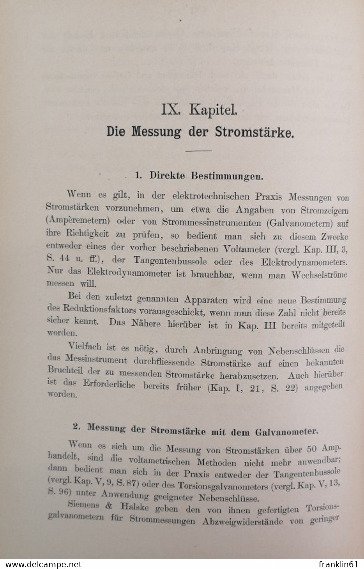 Grundzüge Der Elektrotechnik. - Technique