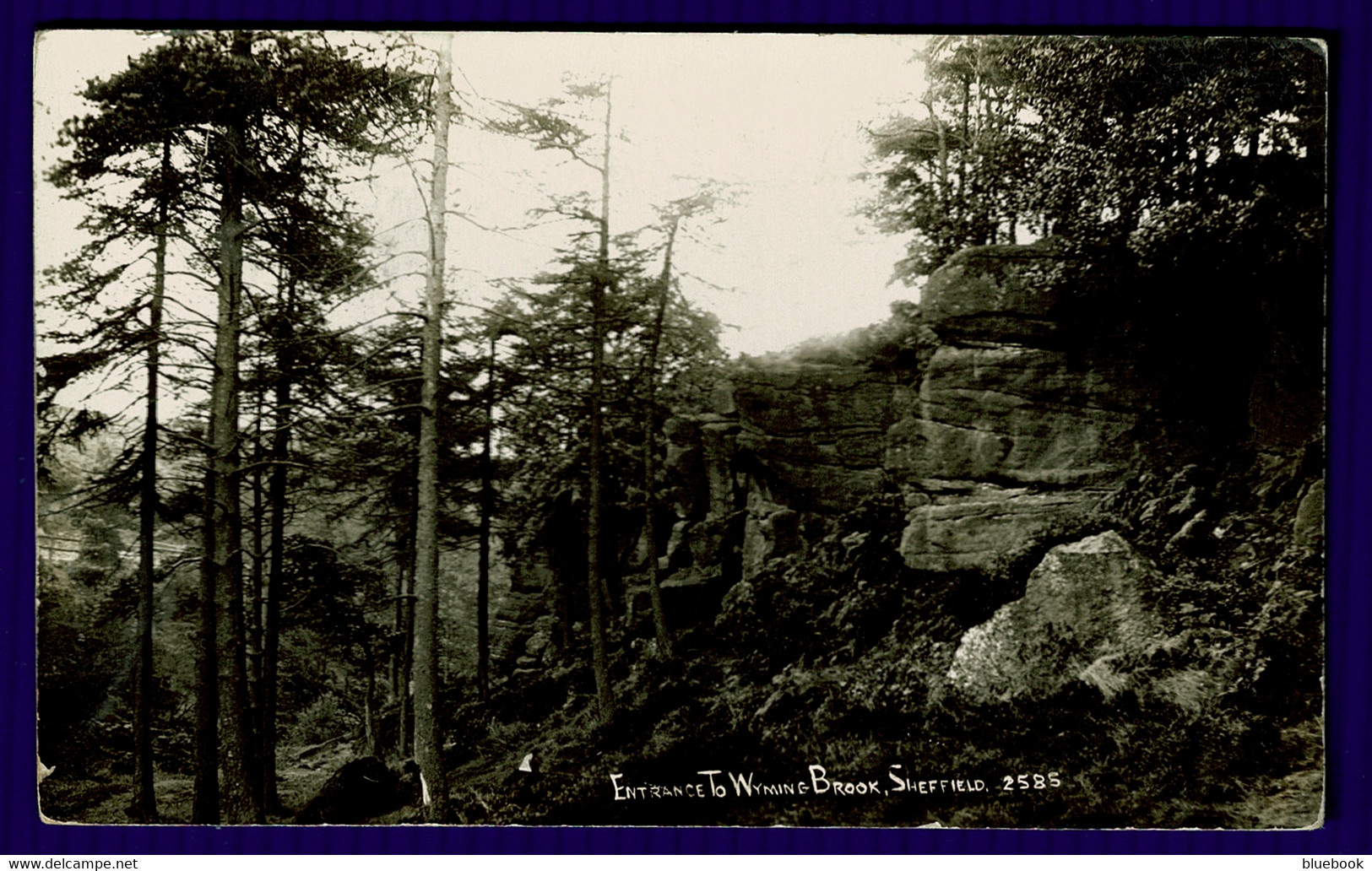 Ref 1588 - 1914 Photo Postcard - Entrance To Wyming Brook Sheffield - Ecclesall Postmark - Sheffield