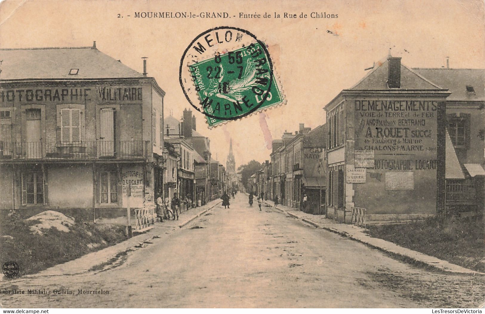 CPA - France - Mourmelon-le-Grand - Entrée De La Rue De Châlons - Animé - Oblitéré Mourmelon-le-Grand 1910 - - Mourmelon Le Grand