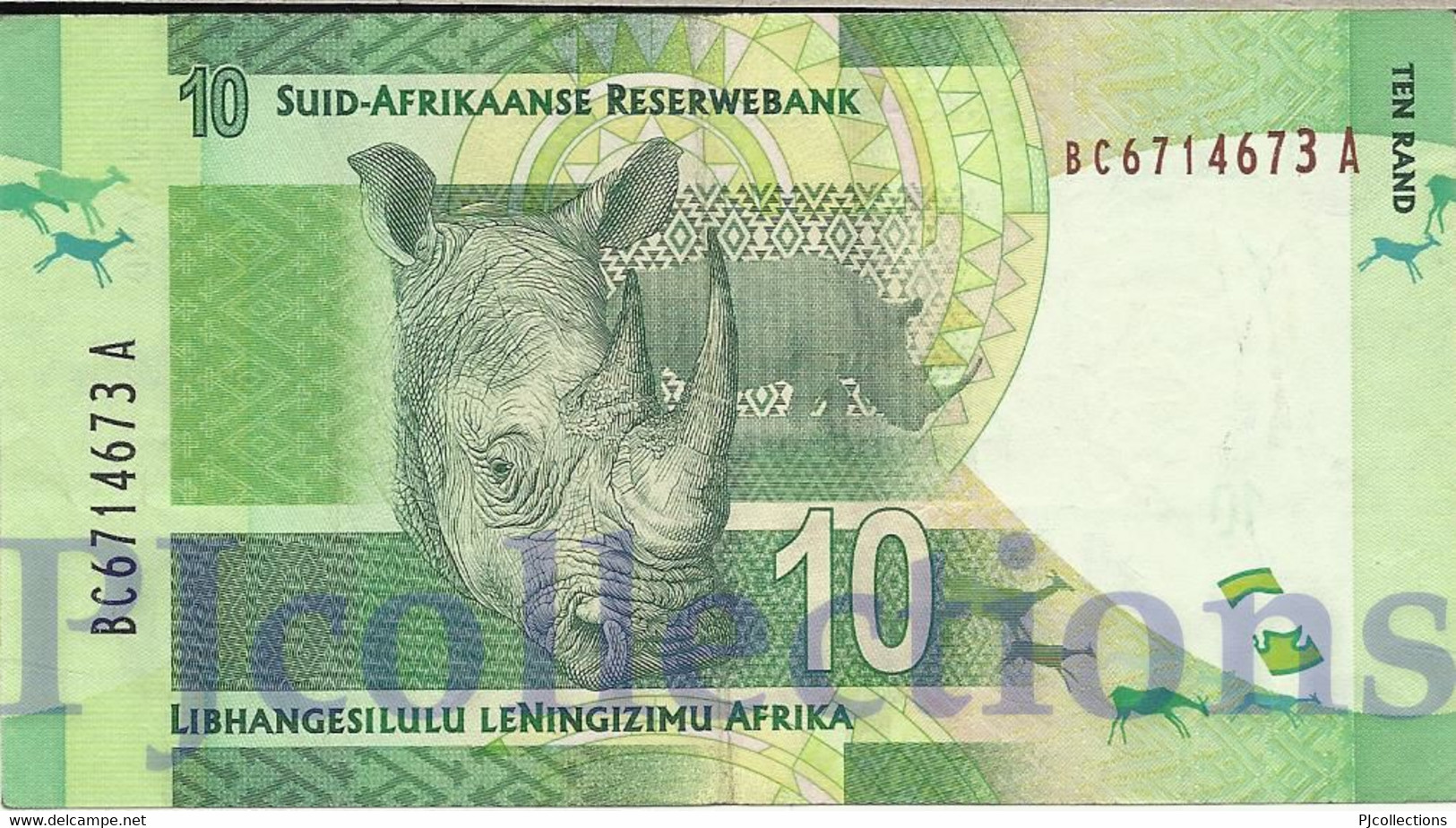 SOUTH AFRICA 10 RAND 2012 PICK 133 VF+ - South Africa
